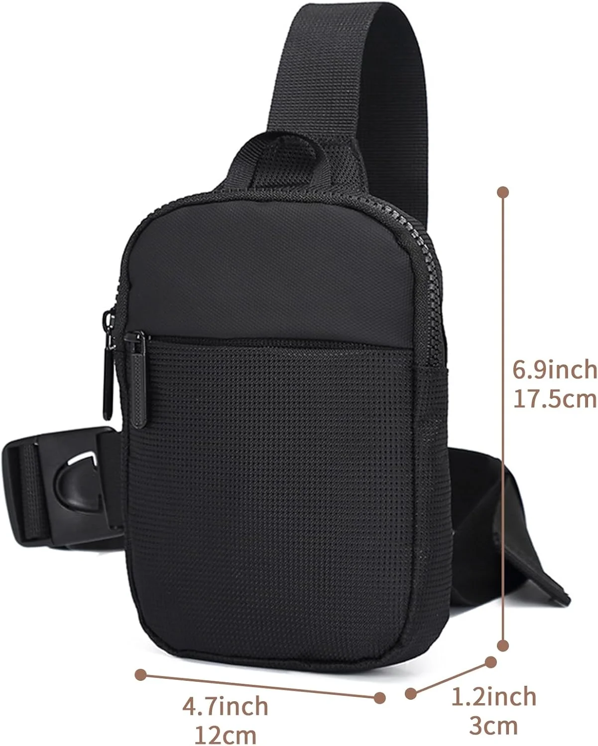 کیف دوشی کوچک برای زنان و مردان، کیف کمری دوشی، کیف کراس بادی کوچک، کیف سینه ای کراس بادی سبک وزن برای مسافرت و پیاده روی (مشکی) کیف دوشی کوچک برای زنان و مردان، کیف کمری دوشی، کیف کراس بادی کوچک، کیف سینه ای کراس بادی سبک وزن برای مسافرت و پیاده روی (مشکی)