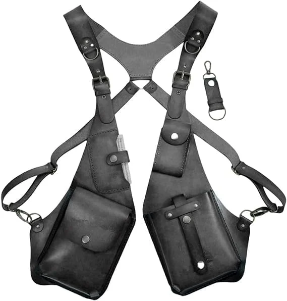 کیف دوشی ضد سرقت مردانه، کوله پشتی مردانه طرح رترو با کیف کراس بادی زیر بغل، کیف پول هارنس ضد سرقت، کیف پول بند چرمی قابل تنظیم (B) کیف دوشی ضد سرقت مردانه، کوله پشتی مردانه طرح رترو با کیف کراس بادی زیر بغل، کیف پول هارنس ضد سرقت، کیف پول بند چرمی قابل تنظیم (B)