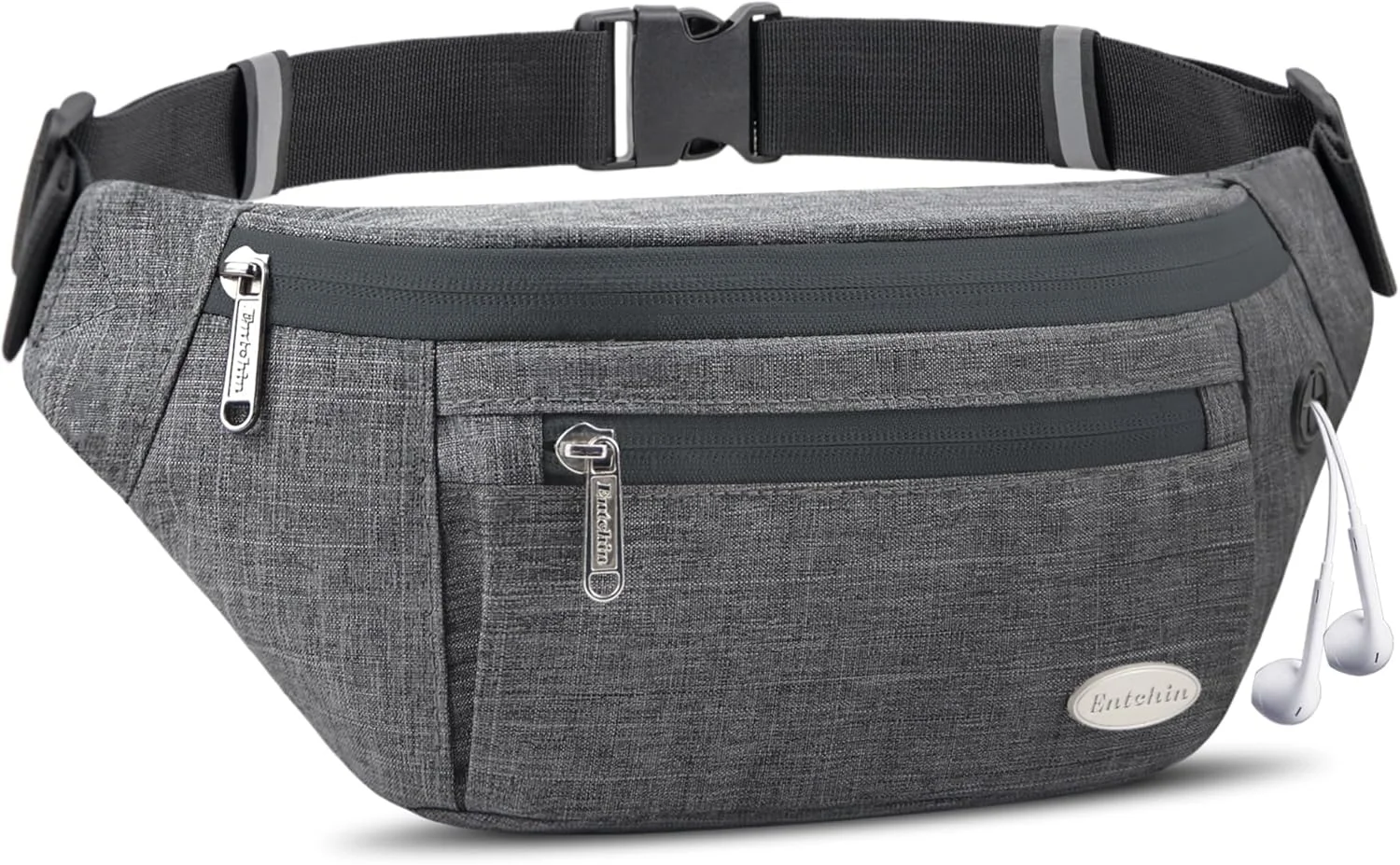 کیف کمری Entchin برای زنان و مردان، کیف دوشی با 4 جیب زیپدار، ظرفیت بزرگ و ضد آب، مناسب برای پیادهروی، دویدن، مسافرت و دوچرخهسواری کیف کمری Entchin برای زنان و مردان، کیف دوشی با 4 جیب زیپدار، ظرفیت بزرگ و ضد آب، مناسب برای پیادهروی، دویدن، مسافرت و دوچرخهسواری