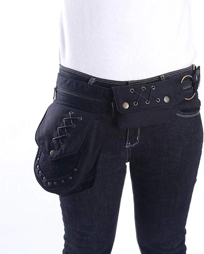 کیف کمری زنانه، کیف ران پا، مشکی، 20x5x28 سانتی متر کیف کمری زنانه، کیف ران پا، مشکی، 20x5x28 سانتی متر