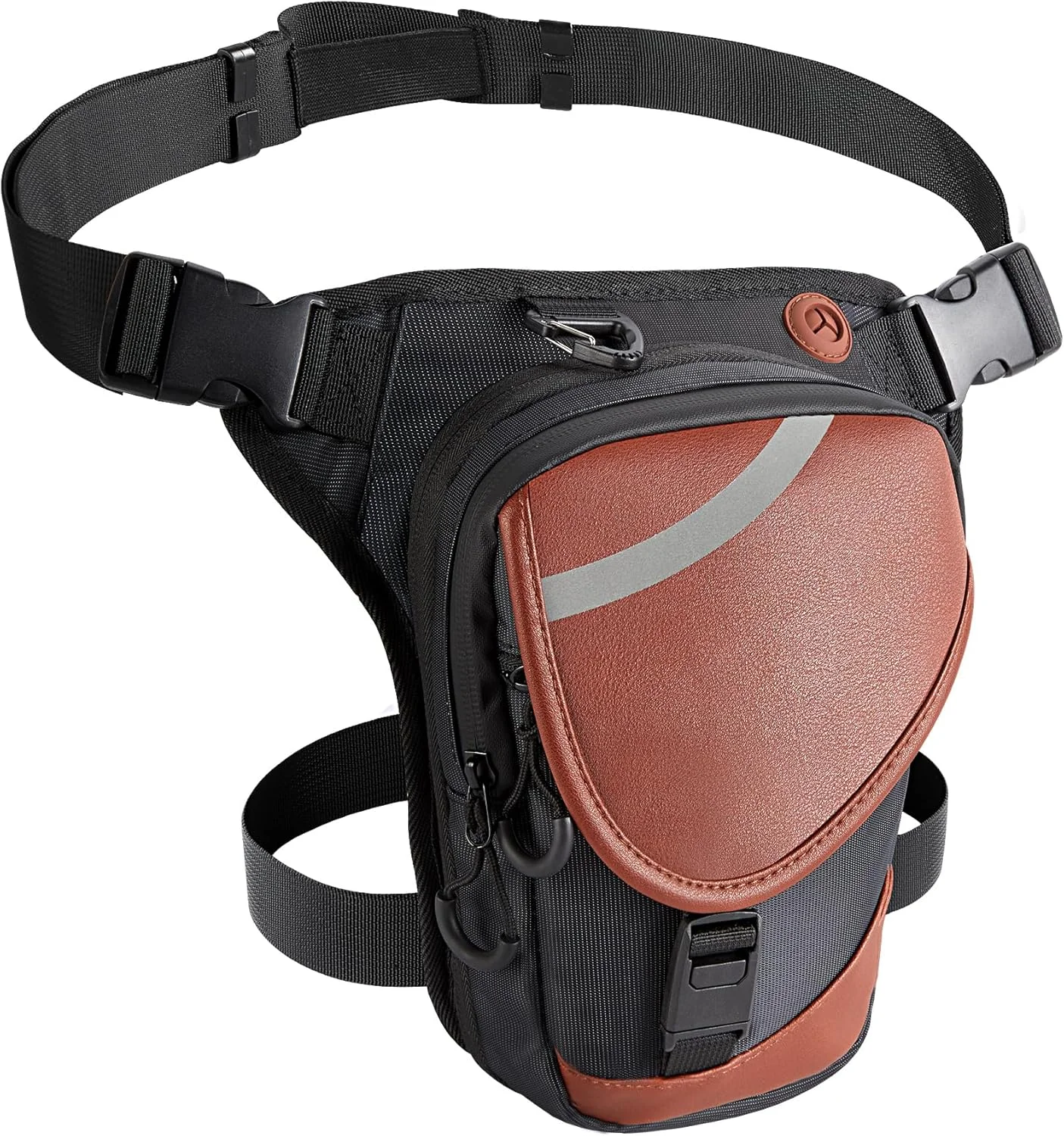 کیف ران موتورسیکلت AGPTEK، کیف ران چرمی ضد آب با نوارهای بازتابنده، کیف کمری چند منظوره با 3 دنده قابل تنظیم و ظرفیت بزرگ برای مردان، زنان، دوچرخه سواری، مسافرت کیف ران موتورسیکلت AGPTEK، کیف ران چرمی ضد آب با نوارهای بازتابنده، کیف کمری چند منظوره با 3 دنده قابل تنظیم و ظرفیت بزرگ برای مردان، زنان، دوچرخه سواری، مسافرت