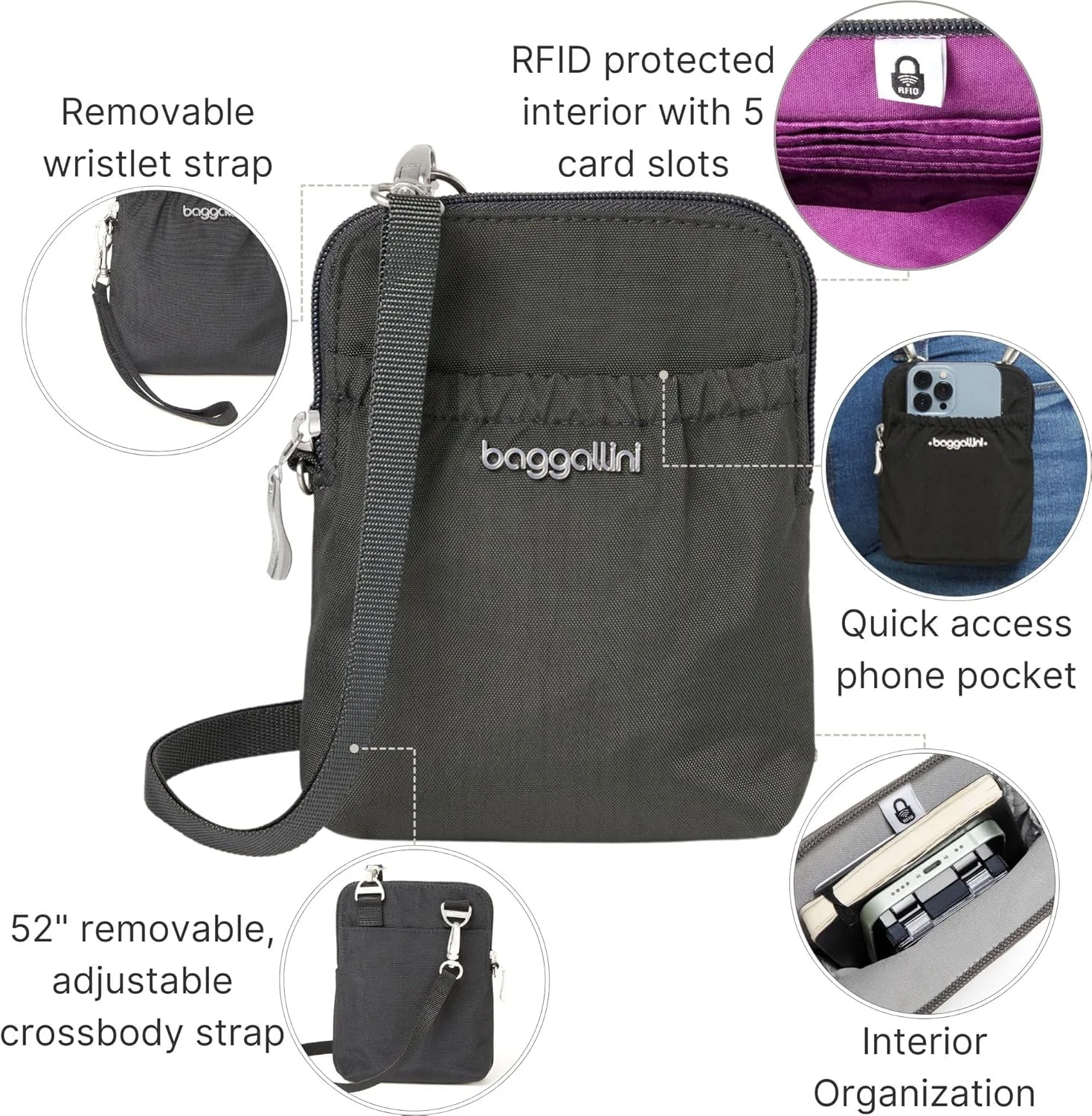 کیف کوچک رودوشی زنانه باگالینی برایانت - کیف تلفن همراه با بند رودوشی - کیف سبک وزن کیف کوچک رودوشی زنانه باگالینی برایانت - کیف تلفن همراه با بند رودوشی - کیف سبک وزن