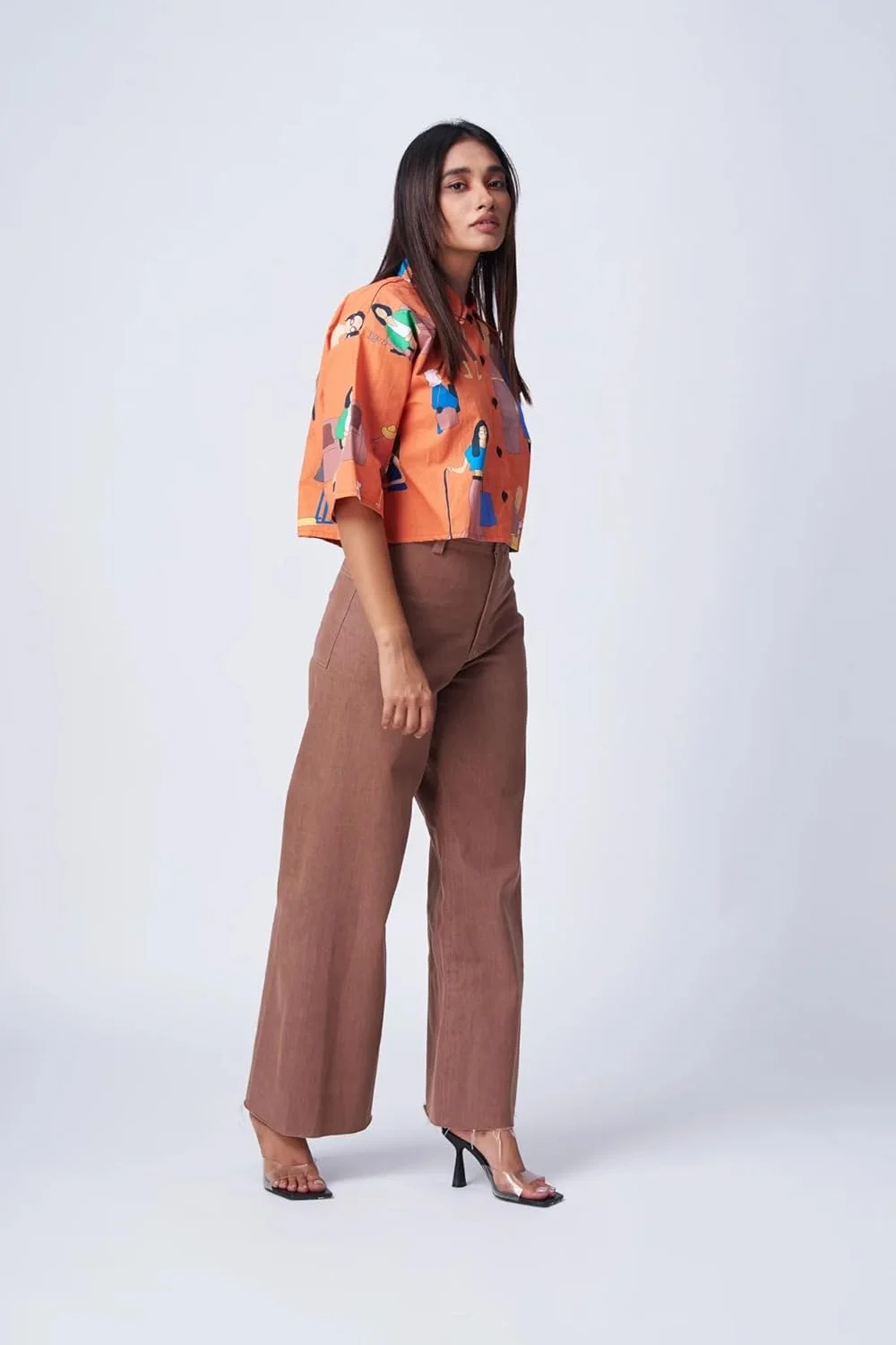 پیراهن زنانه GRECIILOOKS با طرح رنگی و برش معمولی