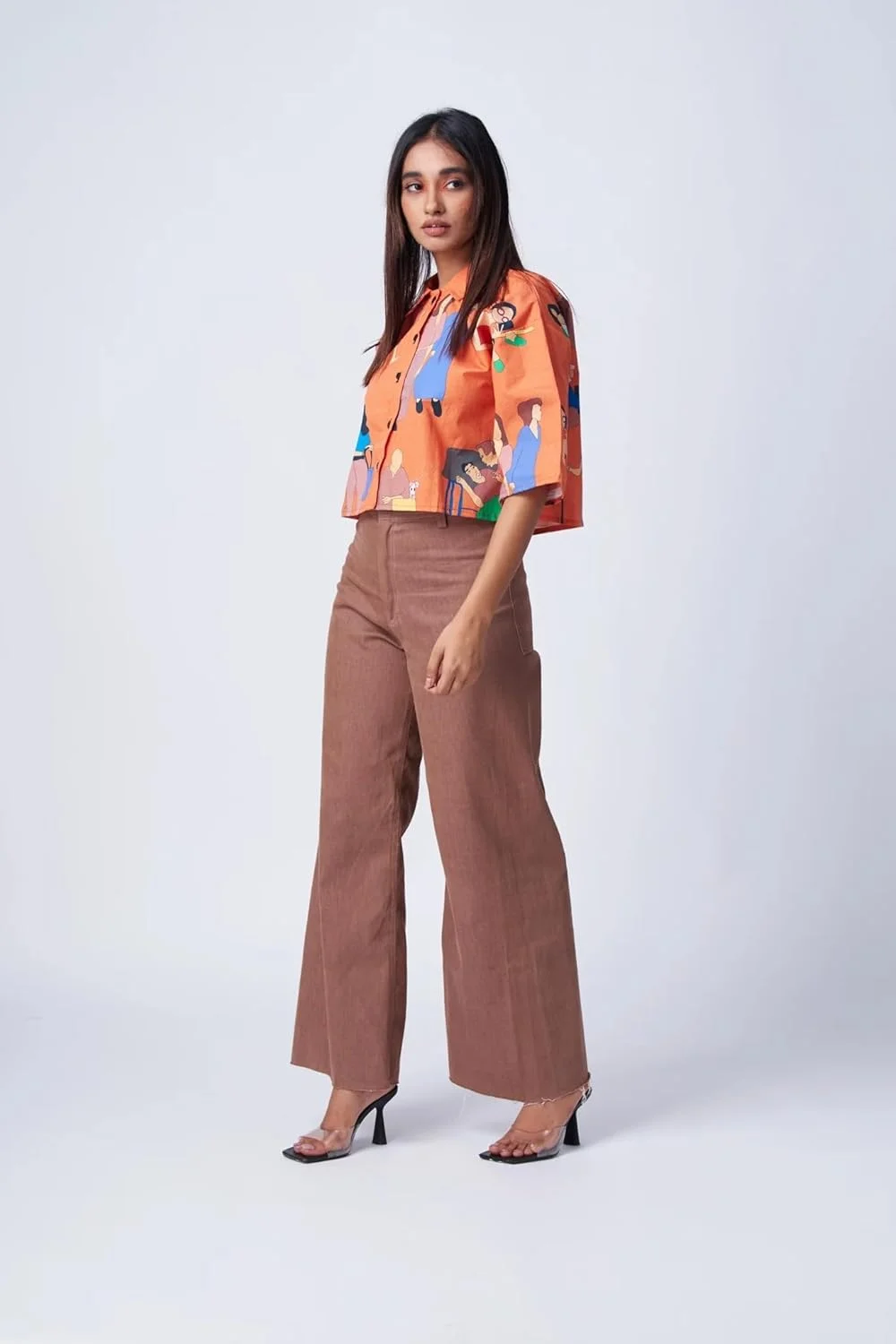 پیراهن زنانه GRECIILOOKS با طرح رنگی و برش معمولی