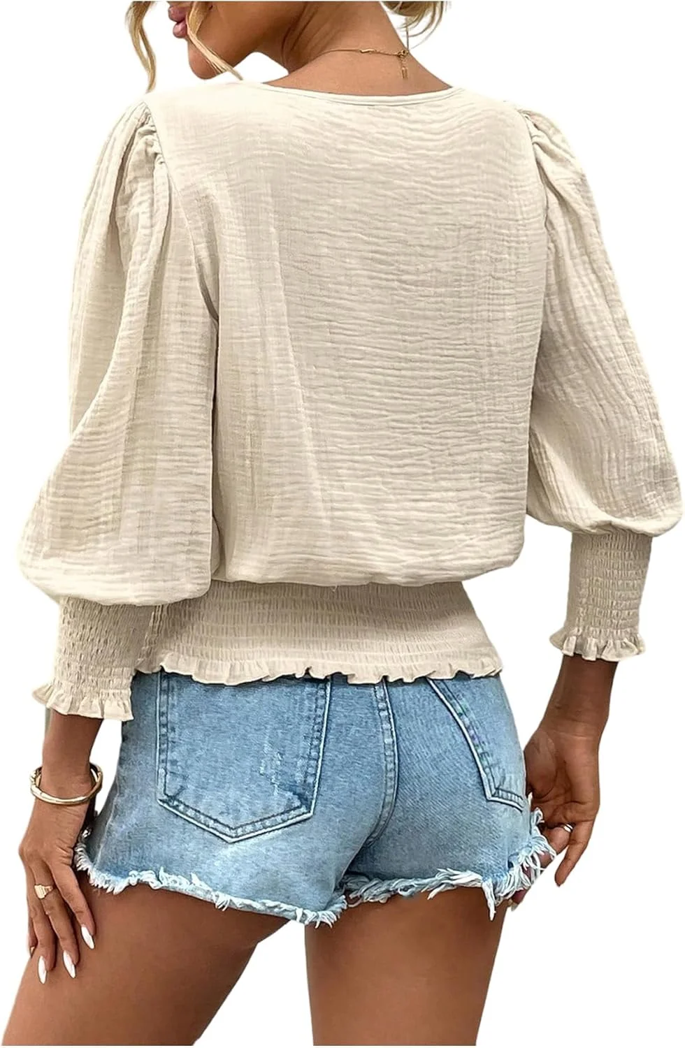 بلوز زنانه یقه قایقی آستین بلند اسقف، تزئین شده با پلیسه مناسب تعطیلات