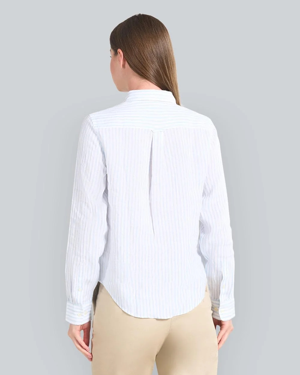 پیراهن راه راه لینن زنانه GANT مدل 4300481-455 با برش معمولی