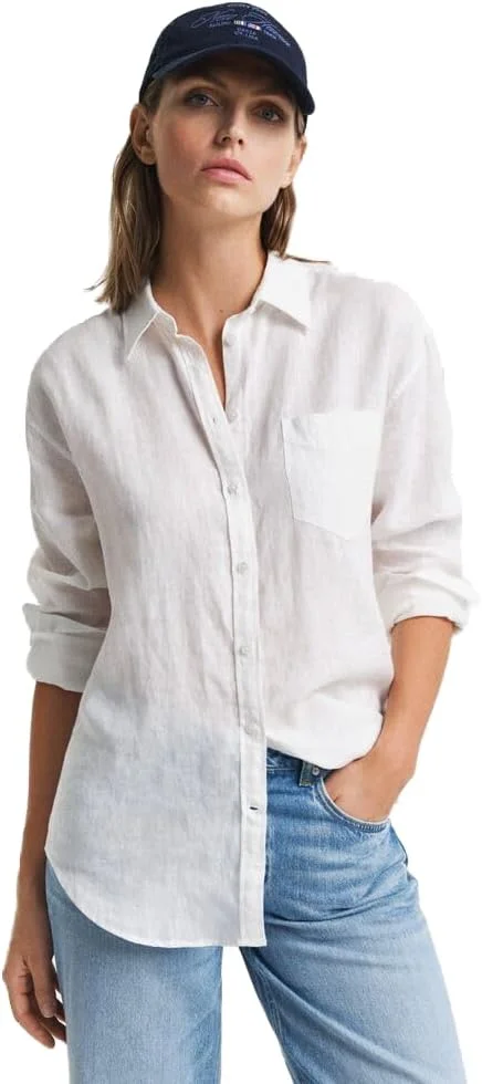 پیراهن لینن زنانه گنت مدل 4300479-110 با تن خور آزاد