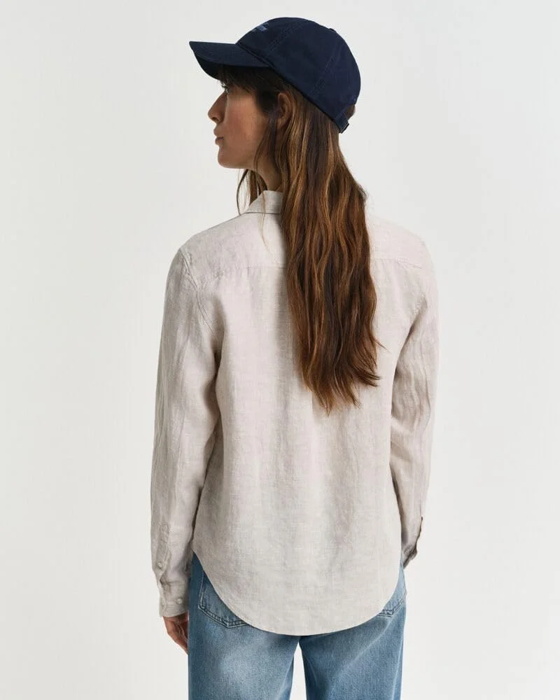 پیراهن لینن زنانه GANT 4300477-277 با برش معمولی