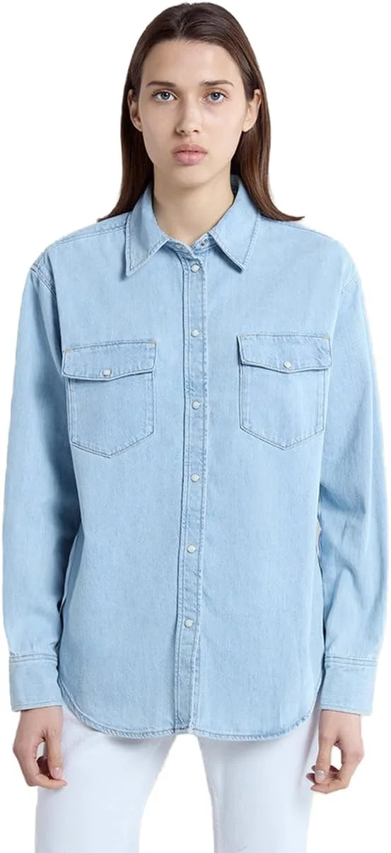 پیراهن جین زنانه گنت مدل 4300529-999 با جزئیات جیب و تن خور راحت