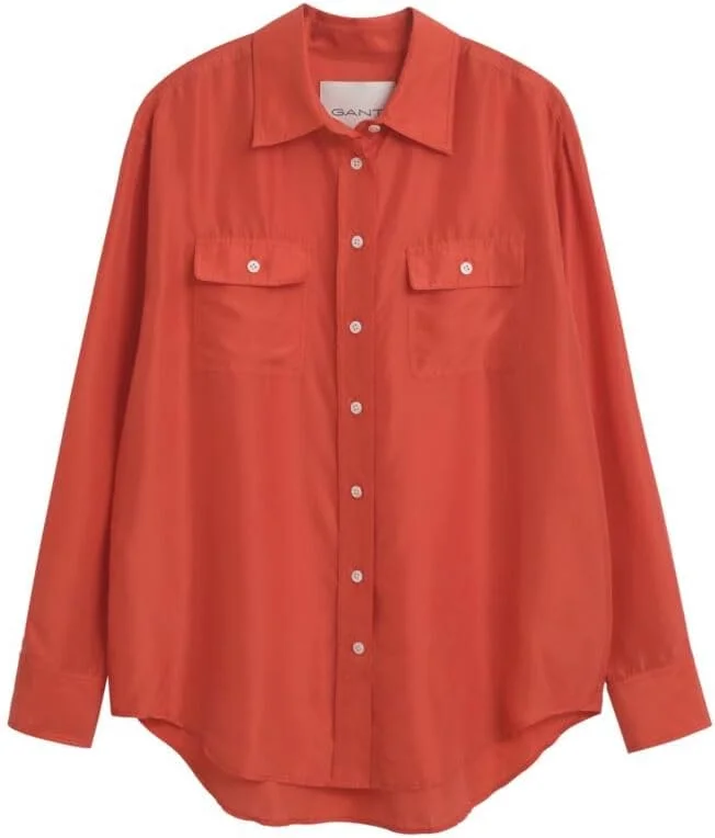 پیراهن ابریشم هابوتای زنانه GANT مدل 4300454-651 با تن خور راحت