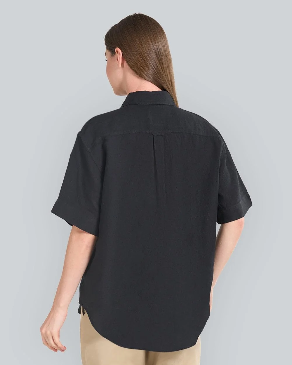 پیراهن آستین کوتاه زنانه گنت مدل 4300474-5 از جنس لینن