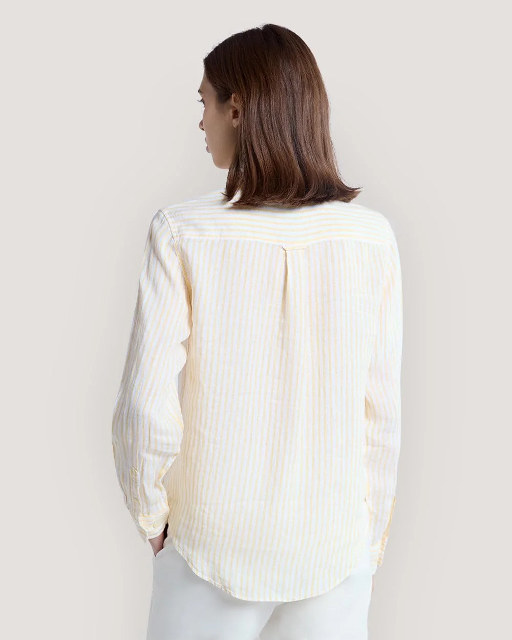 پیراهن راه راه لینن زنانه GANT 4300481-700 با برش معمولی