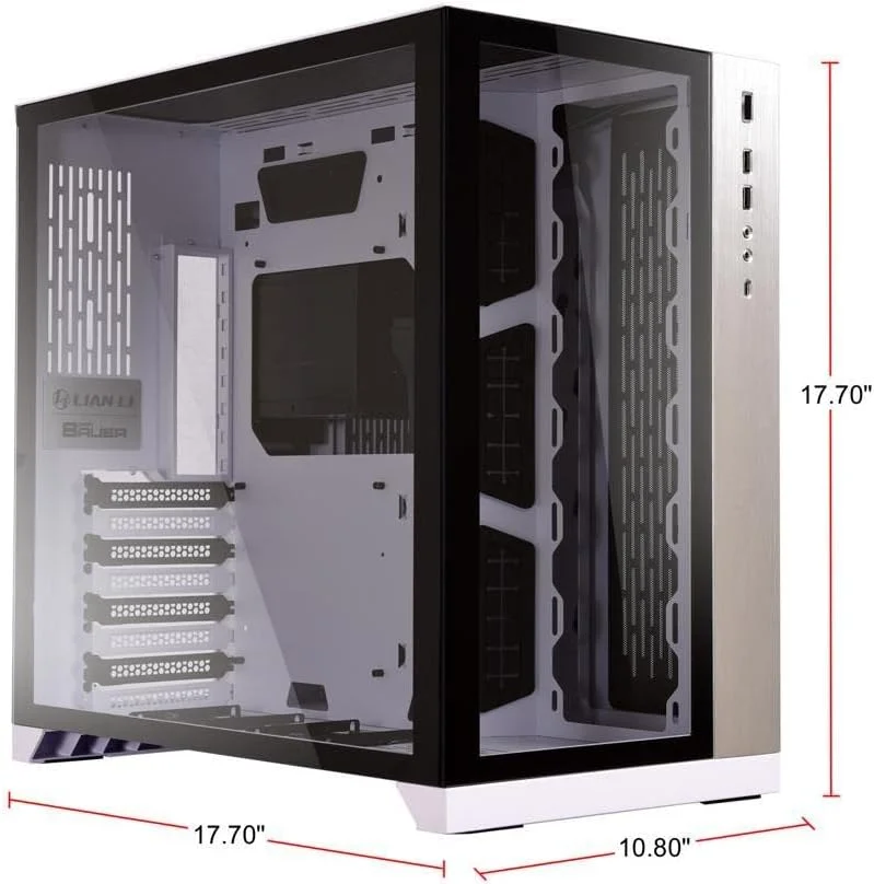کیس کامپیوتر گیمینگ Lian Li Pc-O11Dw 011 Dynamic با شیشه حرارت دیده - سفید