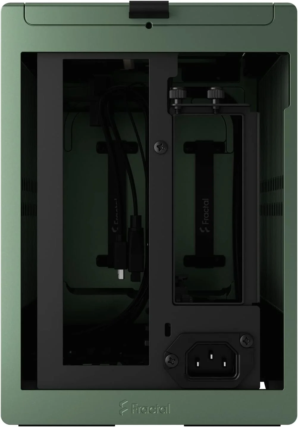 کیس کامپیوتر Fractal Design Terra Jade با پنل جلویی چوب گردو - فرم فاکتور کوچک - کیس گیمینگ mITX – کابل رایزر PCIe 4.0 – USB Type-C - پنل های آلومینیومی آنودایز شده