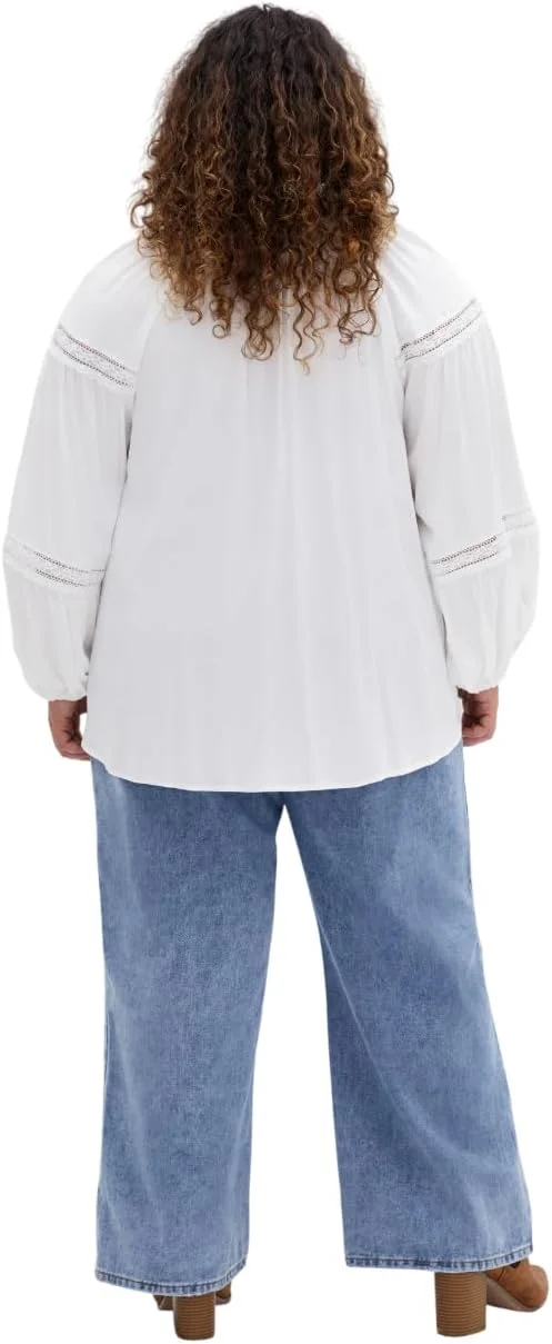 شومیز سایز بزرگ شهری شیک مدل AVERI رنگ عاجی شومیز سایز بزرگ شهری شیک مدل AVERI رنگ عاجی