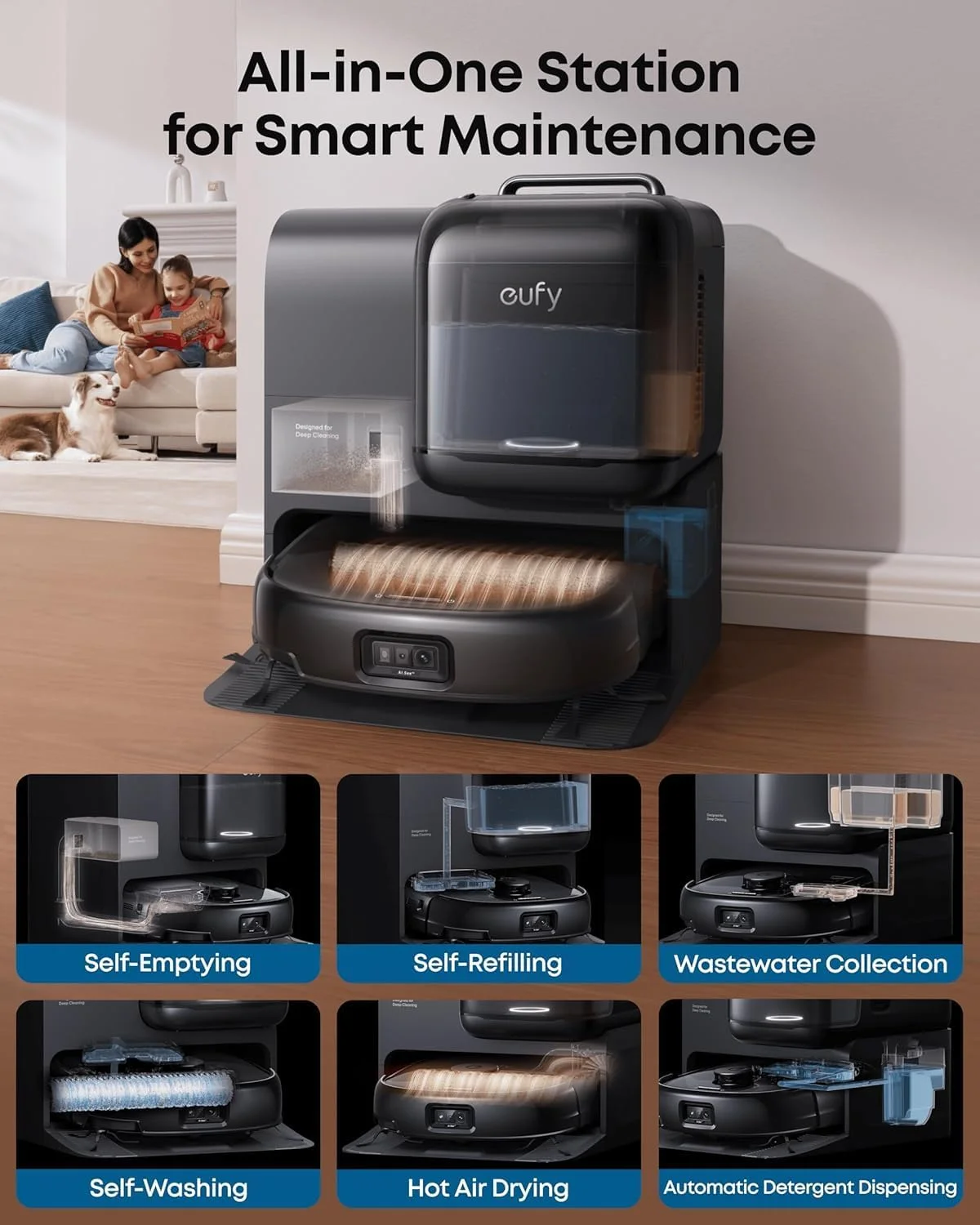 جاروبرقی رباتیک یوفی مدل Omni E28، سیستم HydroJet، تمیز کننده عمیق قابل حمل، مکش توربو، برس های ضد گره خوردگی DuoSpiral، بازوی CornerRover + کیت قطعات تعویضی رسمی برای E28 جاروبرقی رباتیک یوفی مدل Omni E28، سیستم HydroJet، تمیز کننده عمیق قابل حمل، مکش توربو، برس های ضد گره خوردگی DuoSpiral، بازوی CornerRover + کیت قطعات تعویضی رسمی برای E28