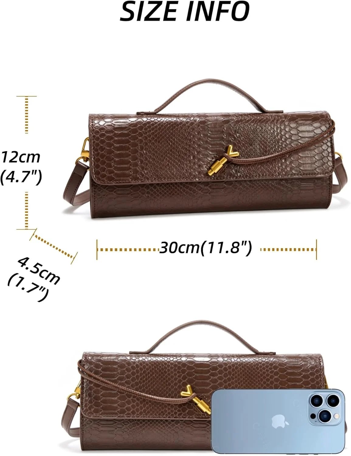 کیف دوشی زنانه، کیف دستی زنانه چرم مصنوعی با بافت کروکودیل زیبا - کیف شانه ای مربعی متوسط با دسته بالایی و قفل چرخشی، کیف موبایل کیف پول کیف دستی زنانه کیف دوشی زنانه، کیف دستی زنانه چرم مصنوعی با بافت کروکودیل زیبا - کیف شانه ای مربعی متوسط با دسته بالایی و قفل چرخشی، کیف موبایل کیف پول کیف دستی زنانه