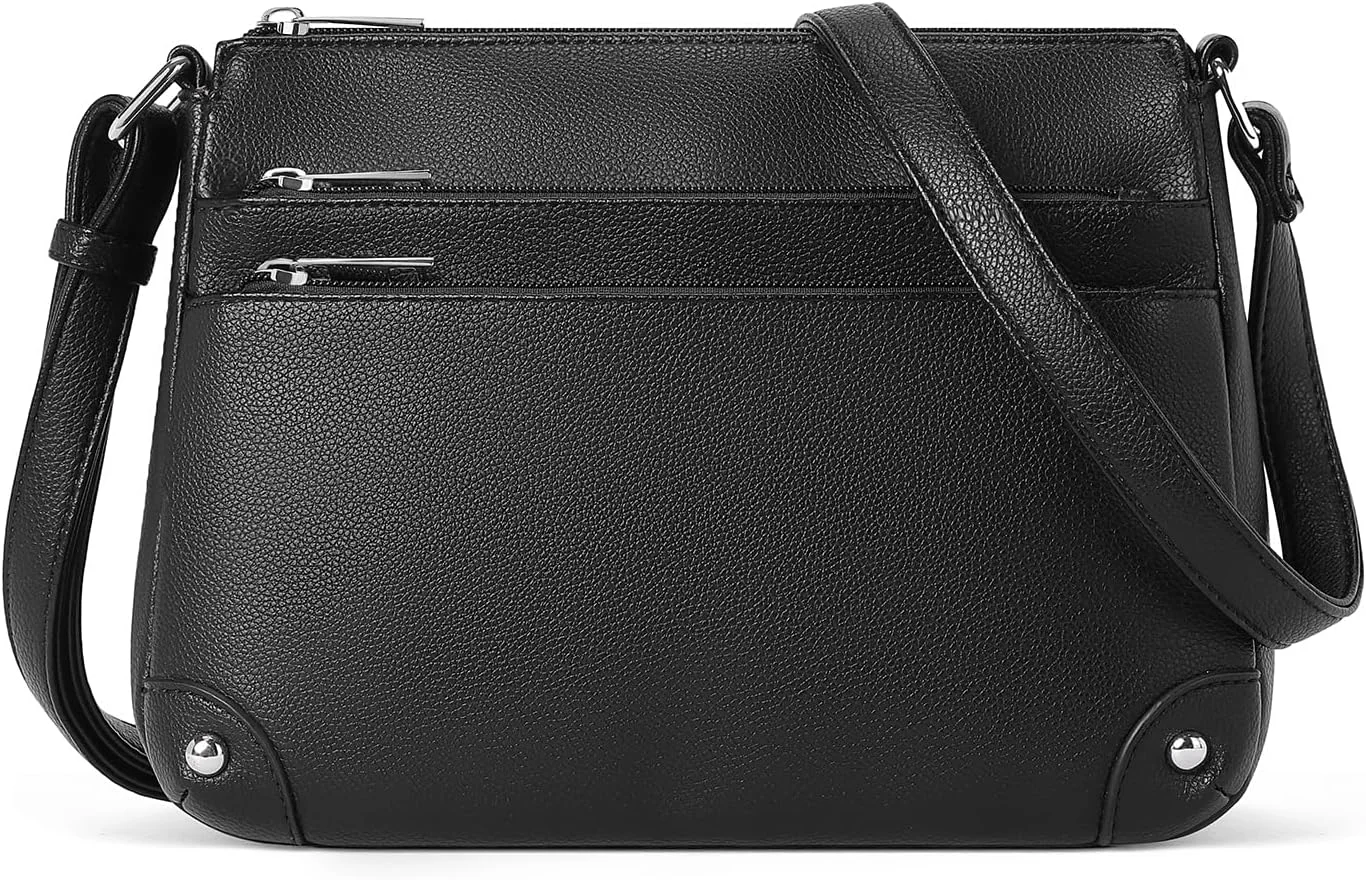 کیف دوشی زنانه وست برونکو، کیف دستی متوسط، کیف سچل با جیب های زیپ دار متعدد کیف دوشی زنانه وست برونکو، کیف دستی متوسط، کیف سچل با جیب های زیپ دار متعدد