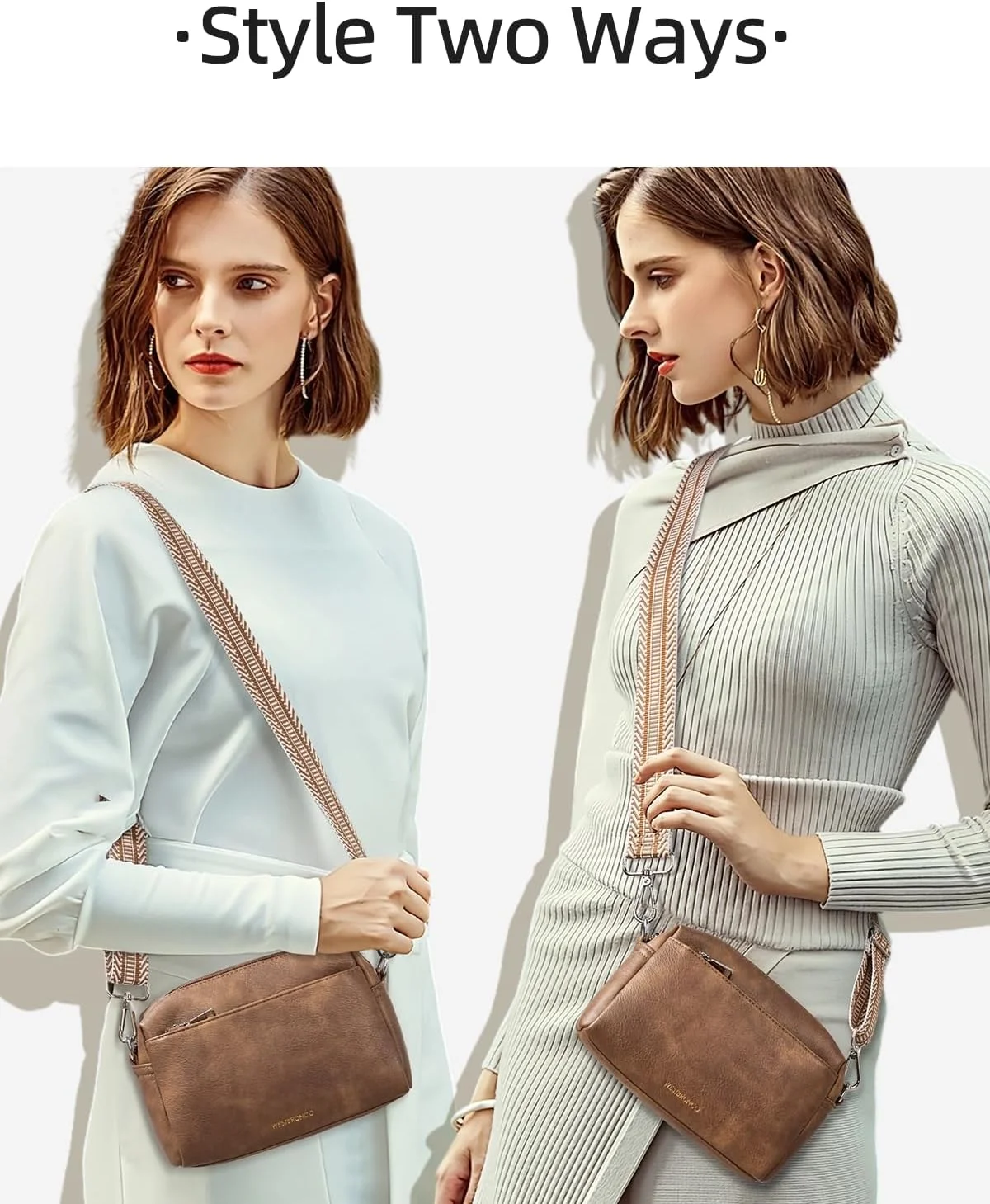 کیف دوشی کوچک زنانه وست برونکو، کیف دستی رودوشی، کیف با بند قابل تنظیم