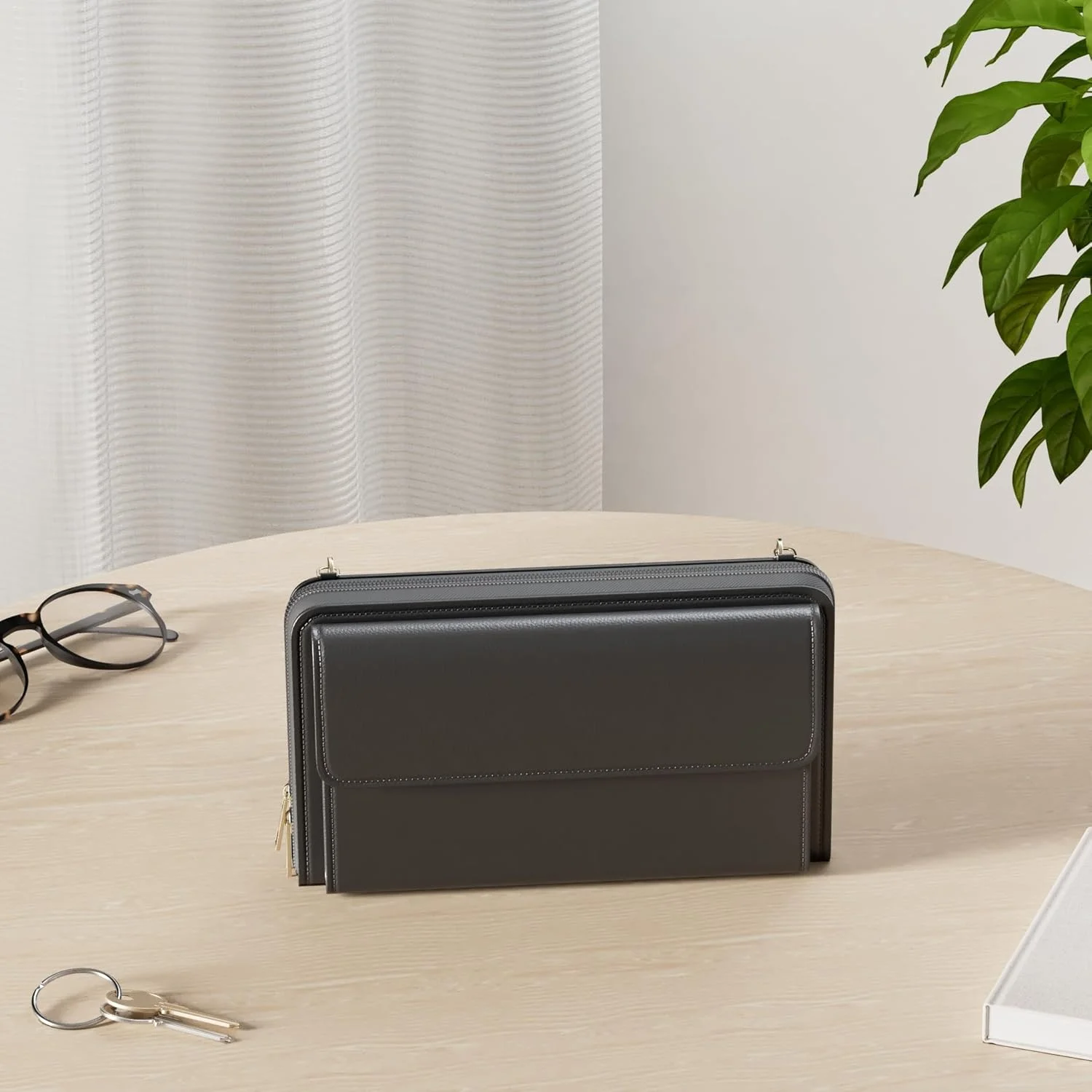 کیف موبایل لمسی، کیف کراس بادی زنانه، کیف پول مسدود کننده RFID، کیف دوشی کراس بادی، کیف دستی مچی با بند شانه و مچ، مناسب برای گوشی های زیر 6.9 اینچ (مشکی)