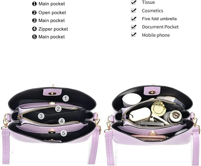 کیف دوشی کوچک تزویق زنانه، کیف های مد روز نوجوانان، کیف دستی سبک وزن، کیف های رودوشی