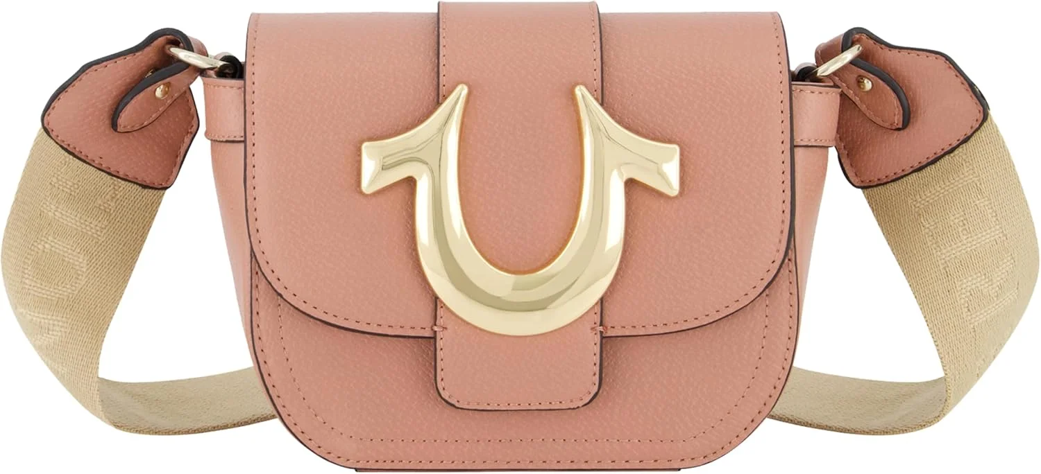 کیف رودوشی زنانه ترو ریلیجن، کیف دستی کوچک با بند قابل تنظیم و لوگوی نعل اسبی