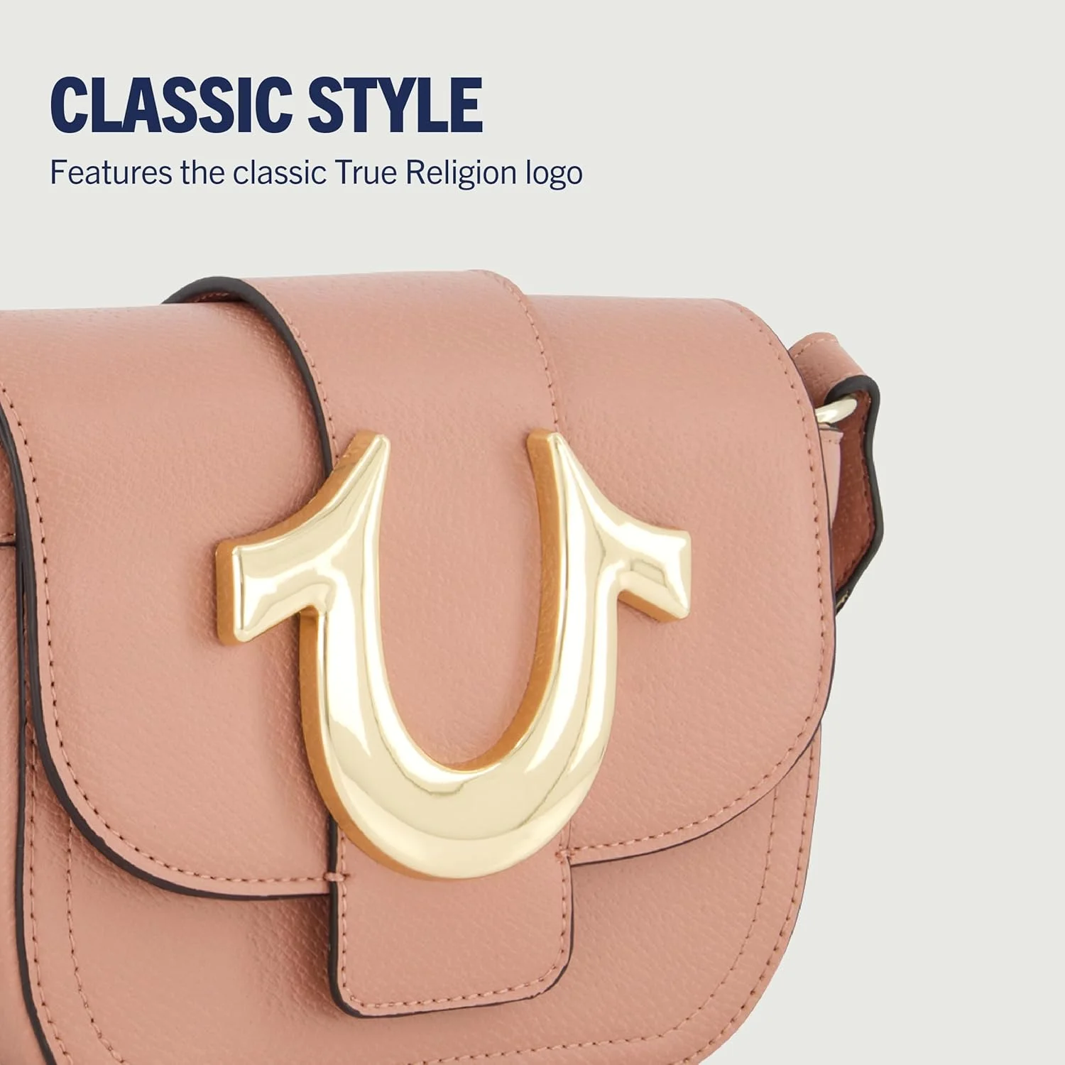 کیف رودوشی زنانه ترو ریلیجن، کیف دستی کوچک با بند قابل تنظیم و لوگوی نعل اسبی
