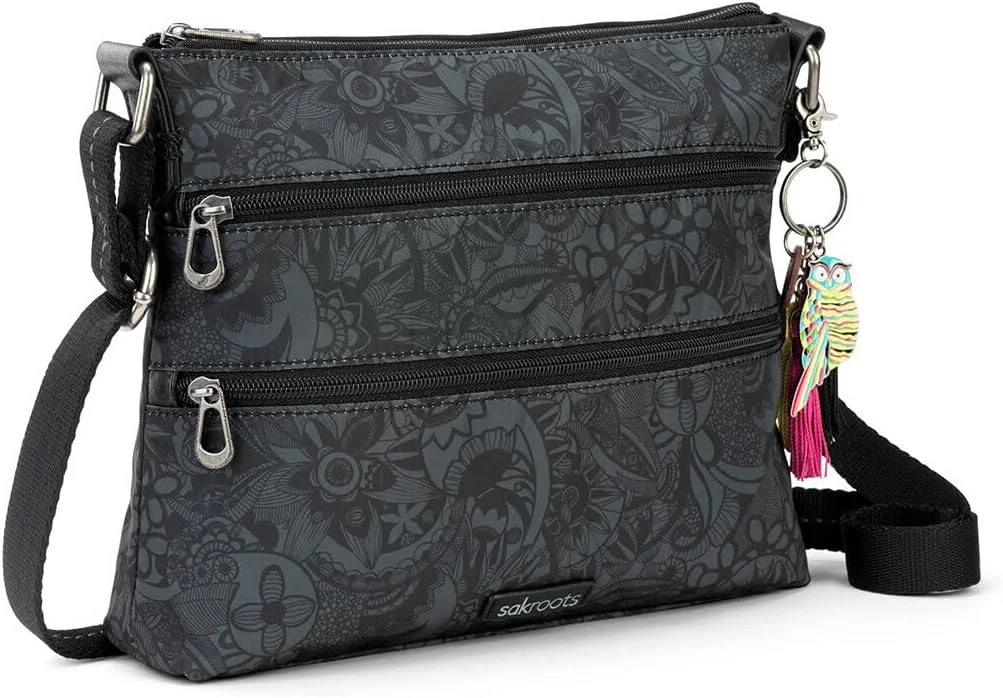 کیف رودوشی ساده ساکروتس - کیف دستی رودوشی اکو توییل برای استفاده روزمره و مسافرت - دارای زیپ و بند قابل تنظیم