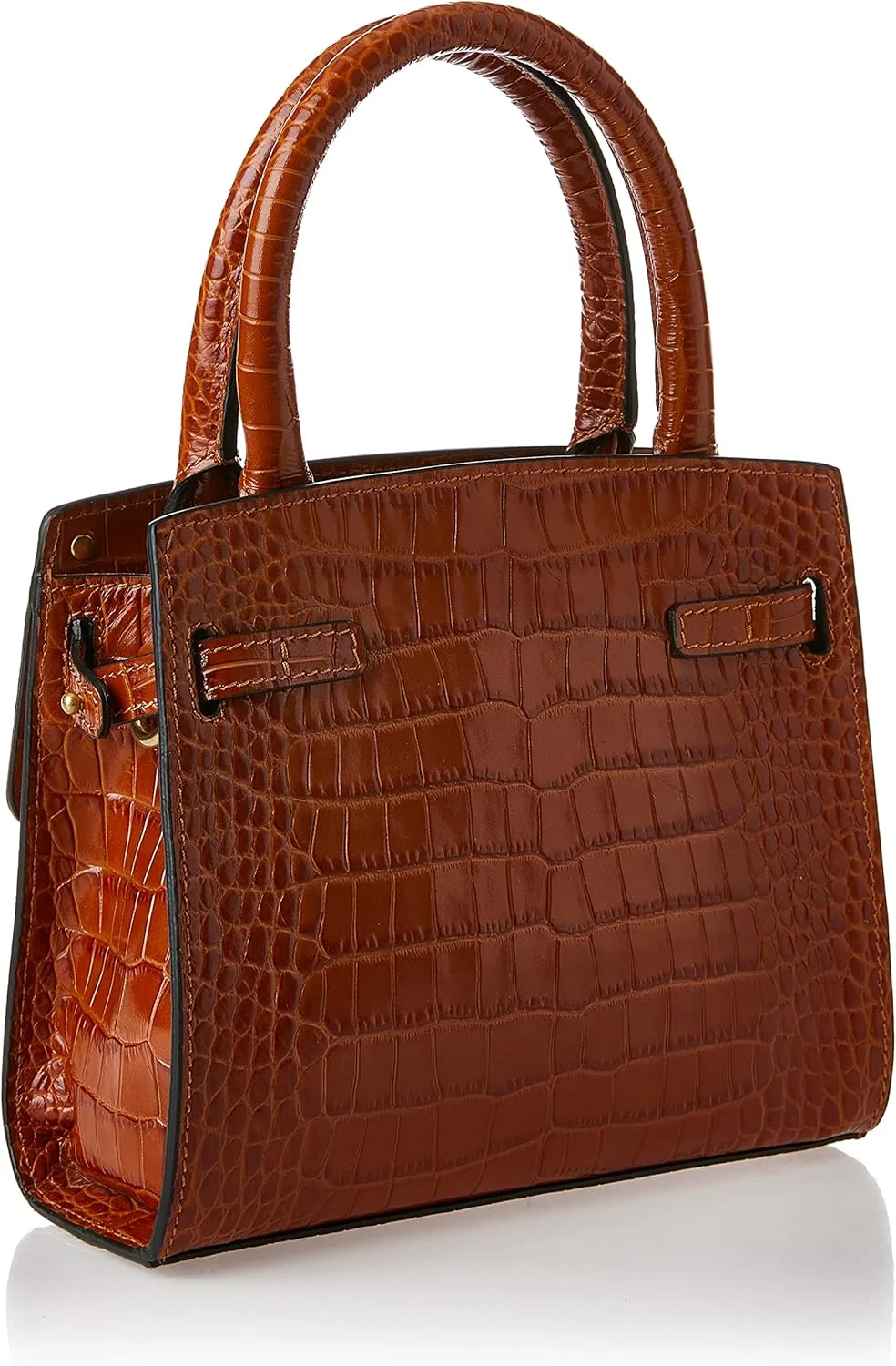 کیف دستی چرمی دوشی و کراس بادی زنانه گس مدل کریستینا مینی، رنگ کنیاکی