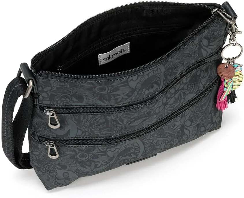 کیف رودوشی ساده ساکروتس - کیف دستی رودوشی اکو توییل برای استفاده روزمره و مسافرت - دارای زیپ و بند قابل تنظیم