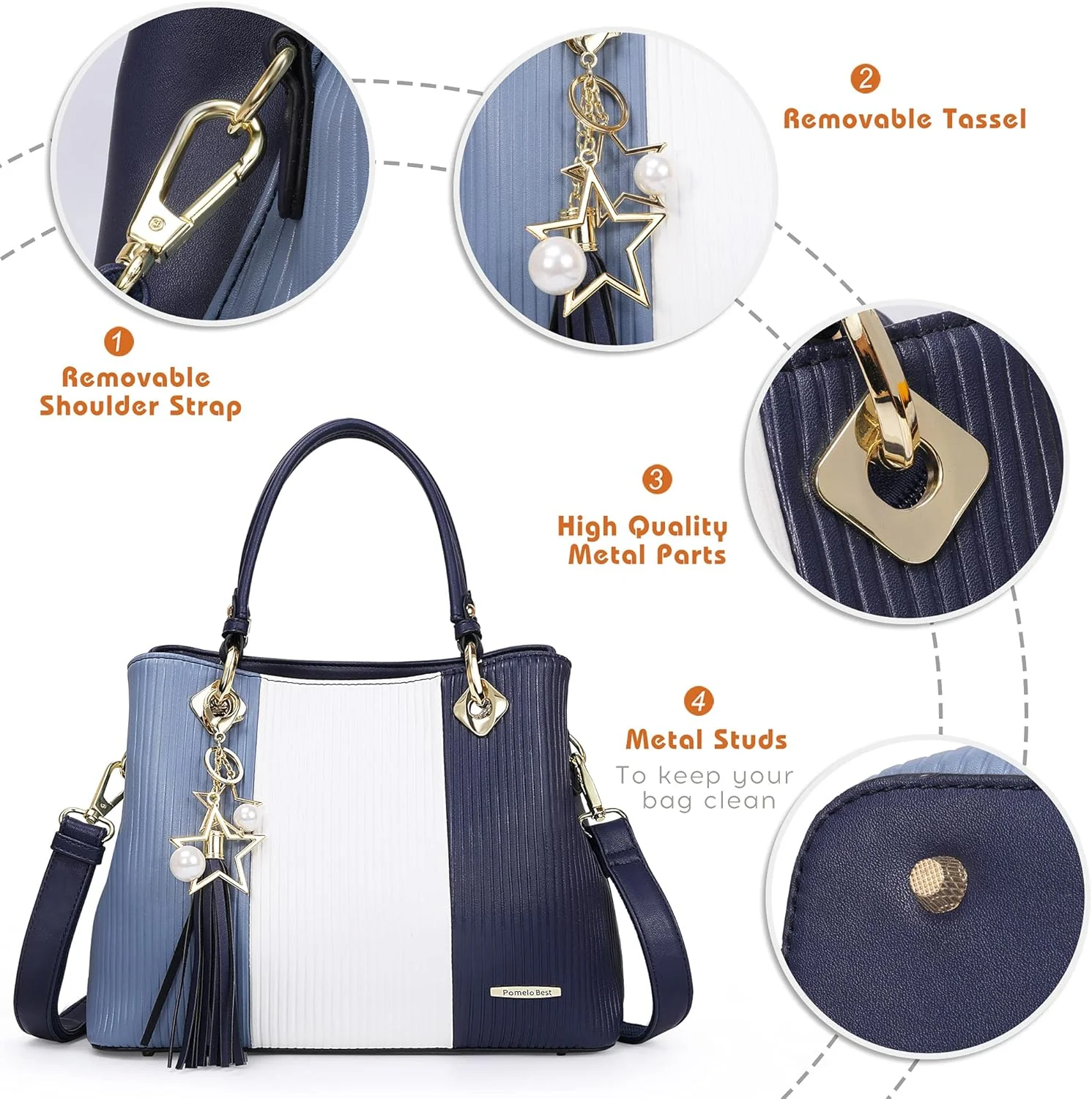 کیف دستی زنانه مدل D7128 Pomelo Best