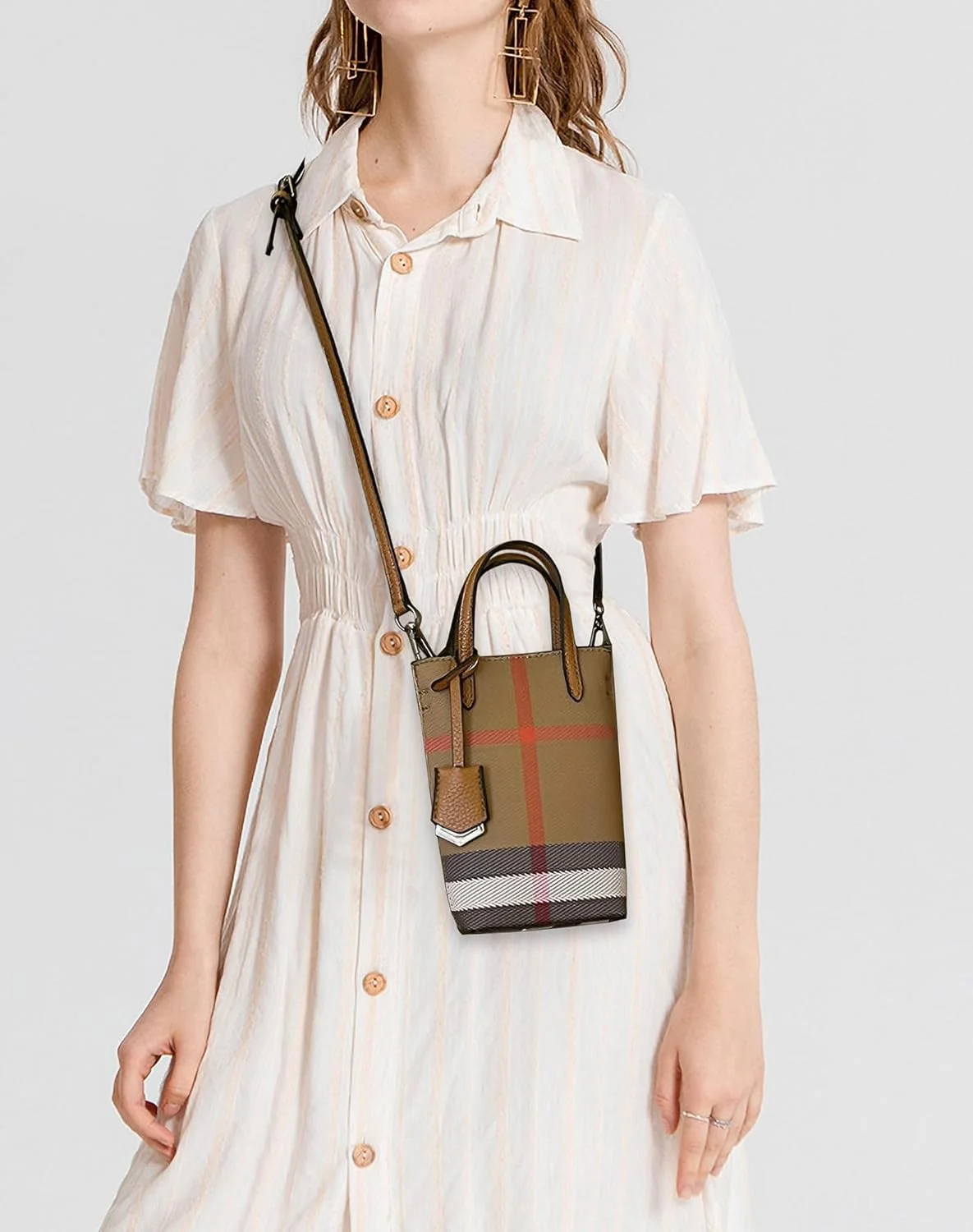 کیف دوشی کوچک، کیف شانه ای لوکس زنانه، کیف پول ضد آب تلفن همراه، کیف دستی کوچک با دسته بالایی و بند قابل تنظیم، کیف دستی کوچک چند منظوره مسافرتی برای زنان و دختران