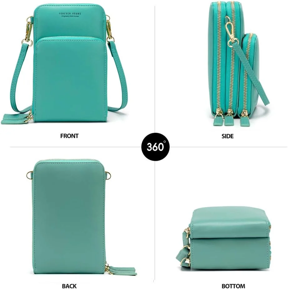 کیف دوشی کوچک تلفن همراه مای فرایدی زنانه، کیف پول دستی کوچک با جای کارت اعتباری