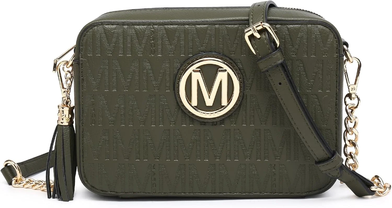 کیف دوشی شیک و سبک وزن MKP برای زنان، کیف مسنجر شانه ای با آویز منگوله و جیب زیپ دار