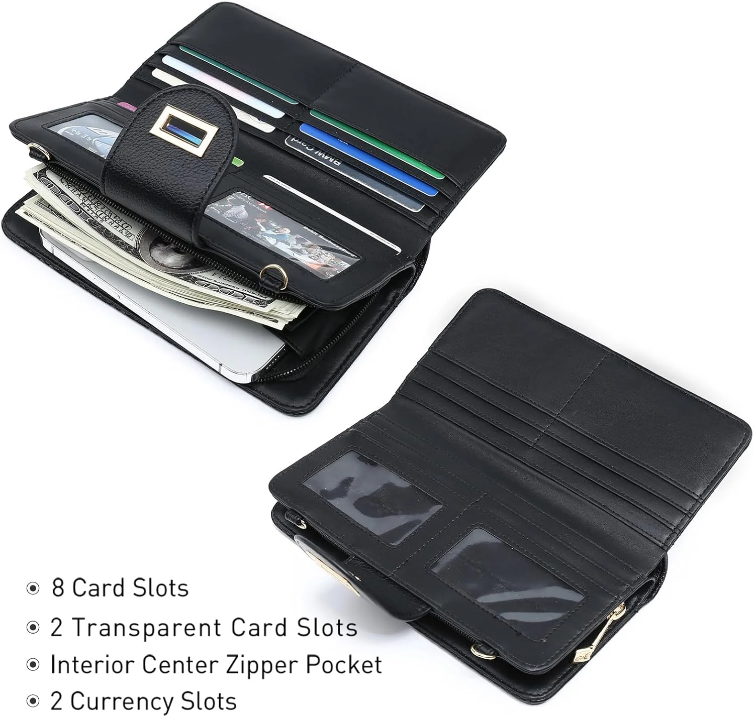 کیف دوشی کوچک زنانه MKP COLLECTION، کیف پول زیپ دار تلفن همراه و کیف دستی کلاچ با جای کارت اعتباری و بند زنجیری