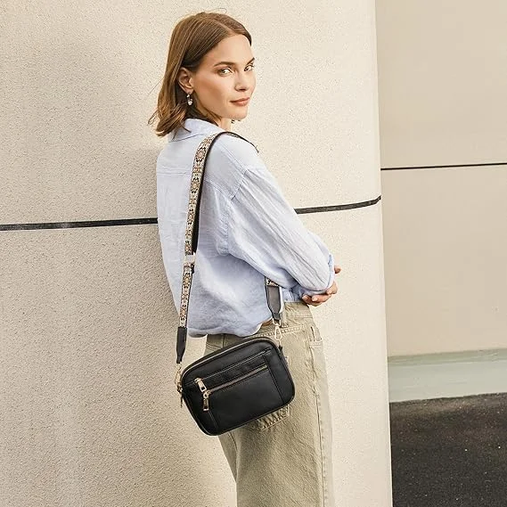 کیف دوشی چرم گیاهی ترندی MAKINGTEC برای زنان - کیف دستی کوچک لحافی با بند قابل تنظیم، کیف شانه ای متوسط سبک وزن با بند پهن