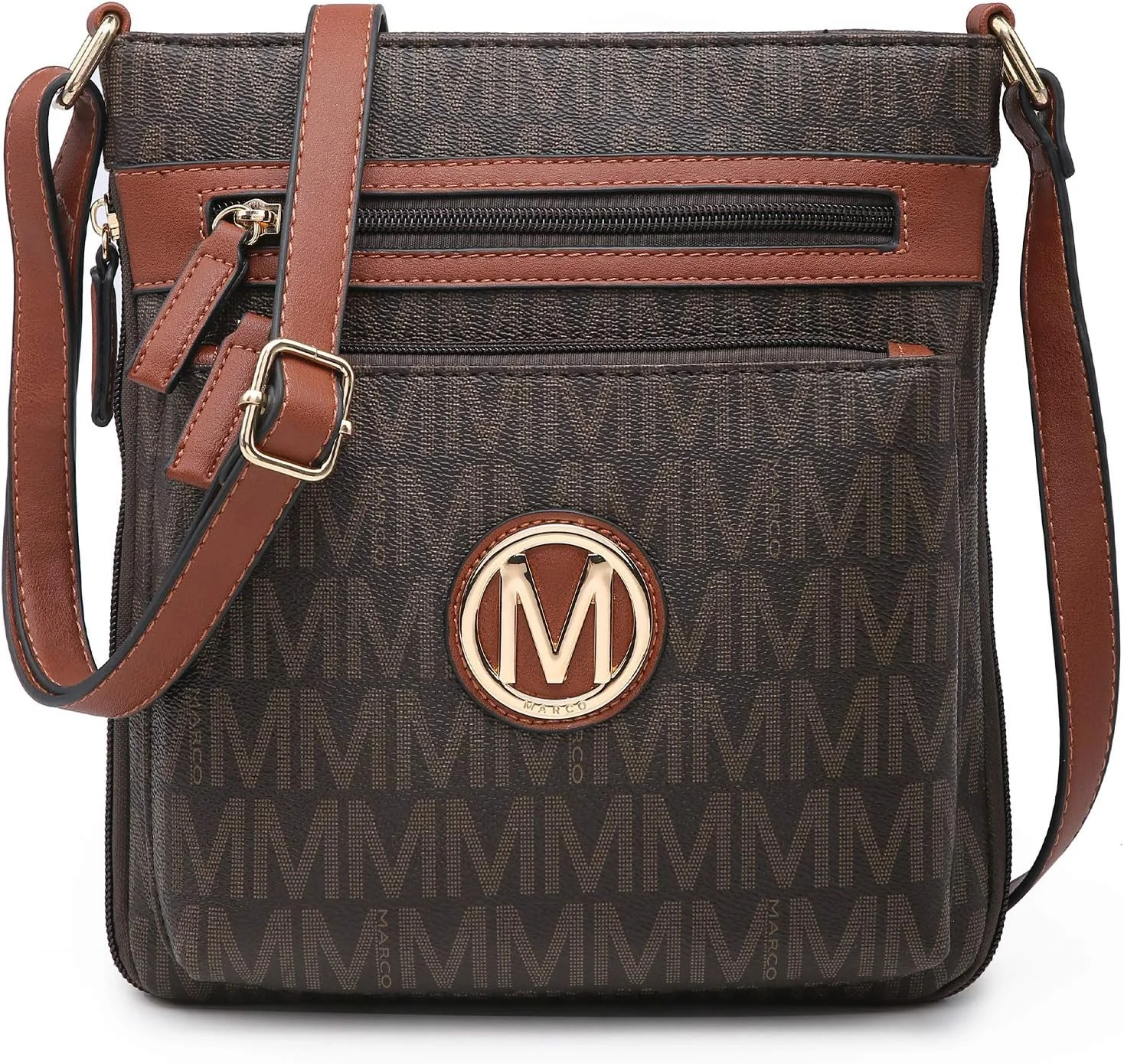 کیف دوشی زنانه با جیب های متعدد و زیپ های جانبی قابل افزایش برای بانوان