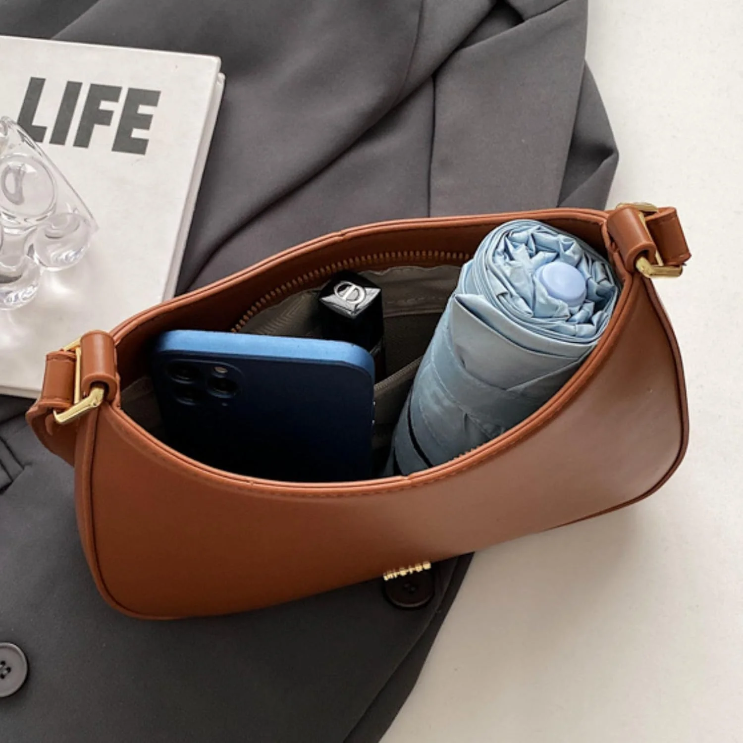 کیف دوشی ماکوکه زنانه، کیف دستی کوچک، کیف کراس بادی Y2K زنانه، کیف دوشی چرم مصنوعی طرح قدیمی برای مهمانی، خرید و دورهمی های زنانه