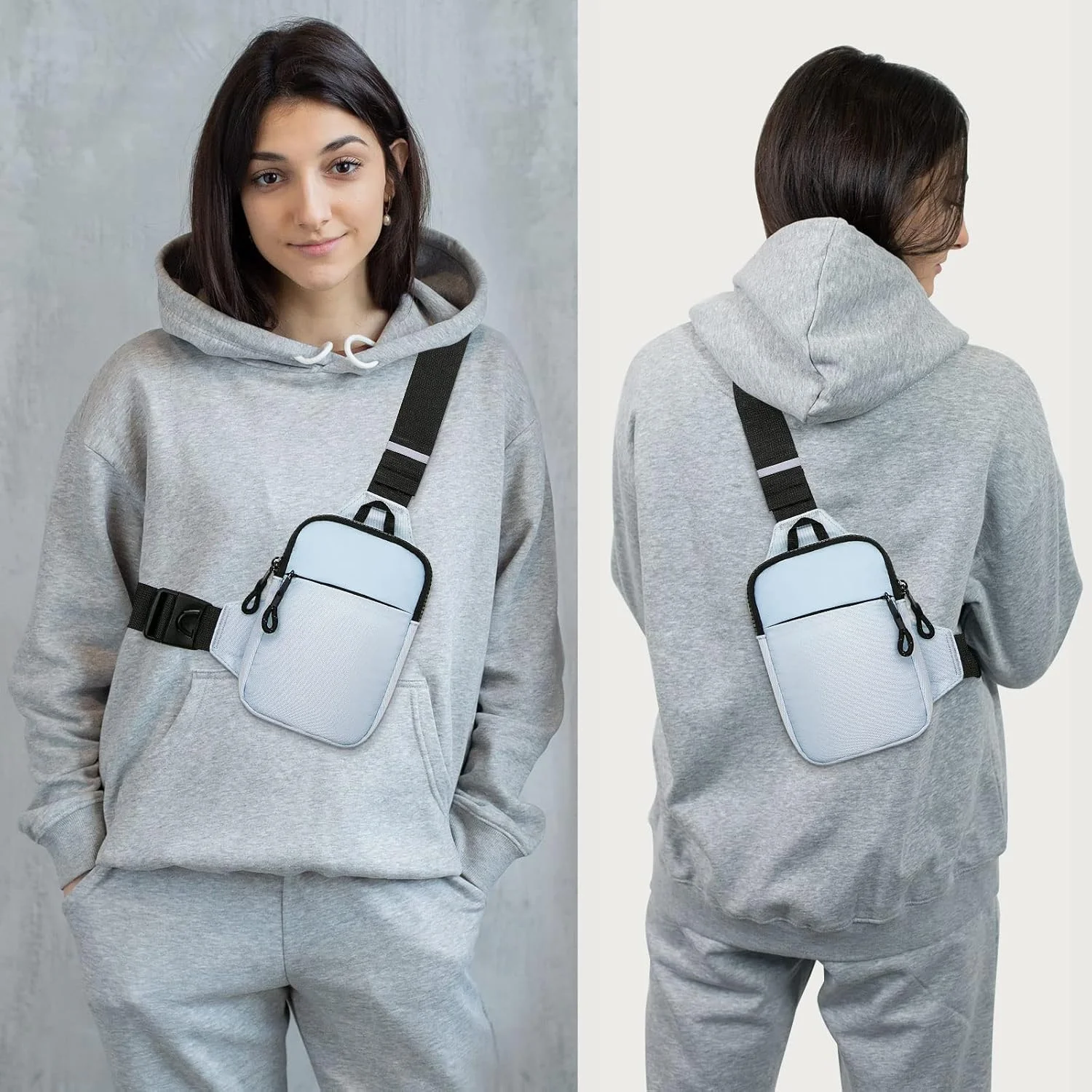 کیف دوشی کوچک لانگ کیپر - کیف سینه ای ضد آب کوچک مردانه و زنانه برای مسافرت و پیاده روی