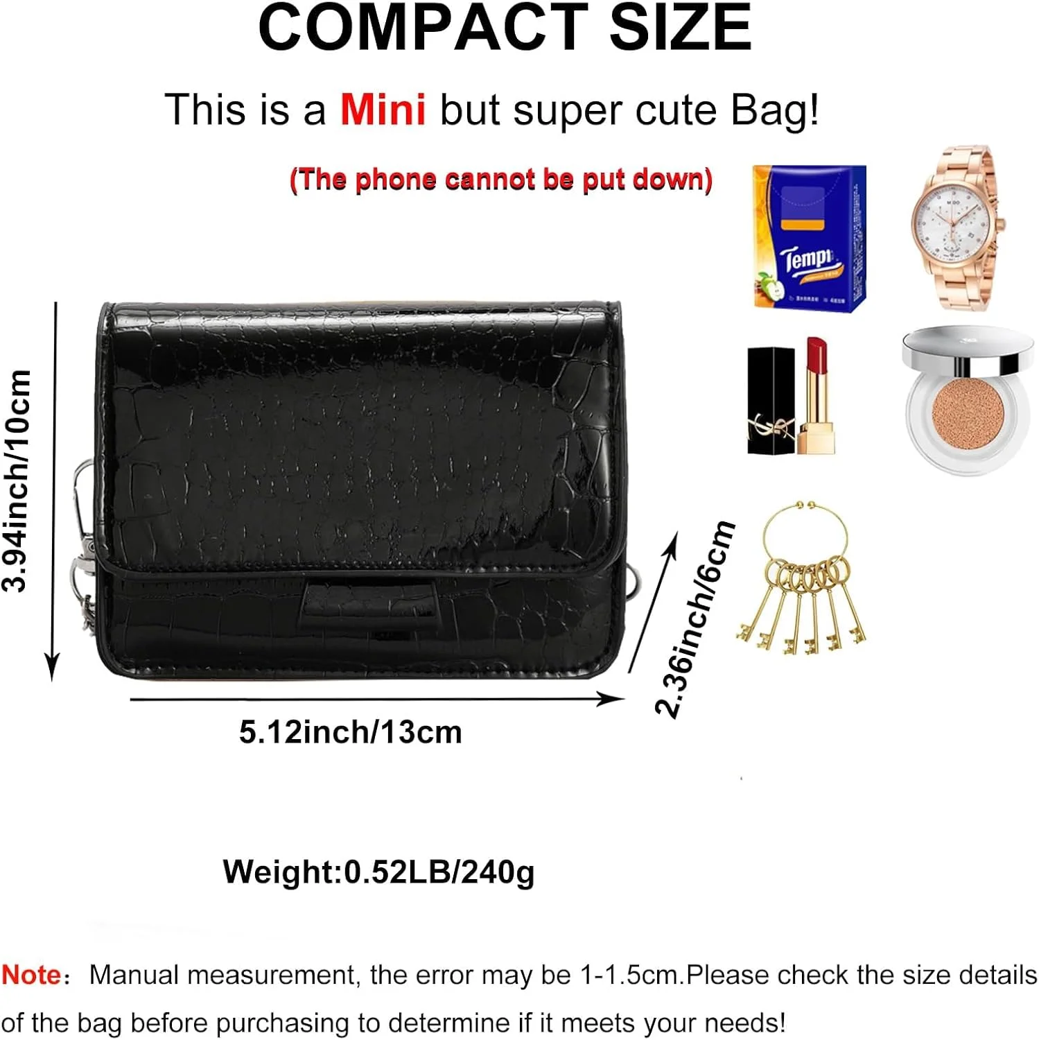 کیف دوشی کوچک چرمی PU زنانه، کیف مربع کوچک Y2k با بند زنجیری، کیف های کوچک مجلسی شیک زنانه