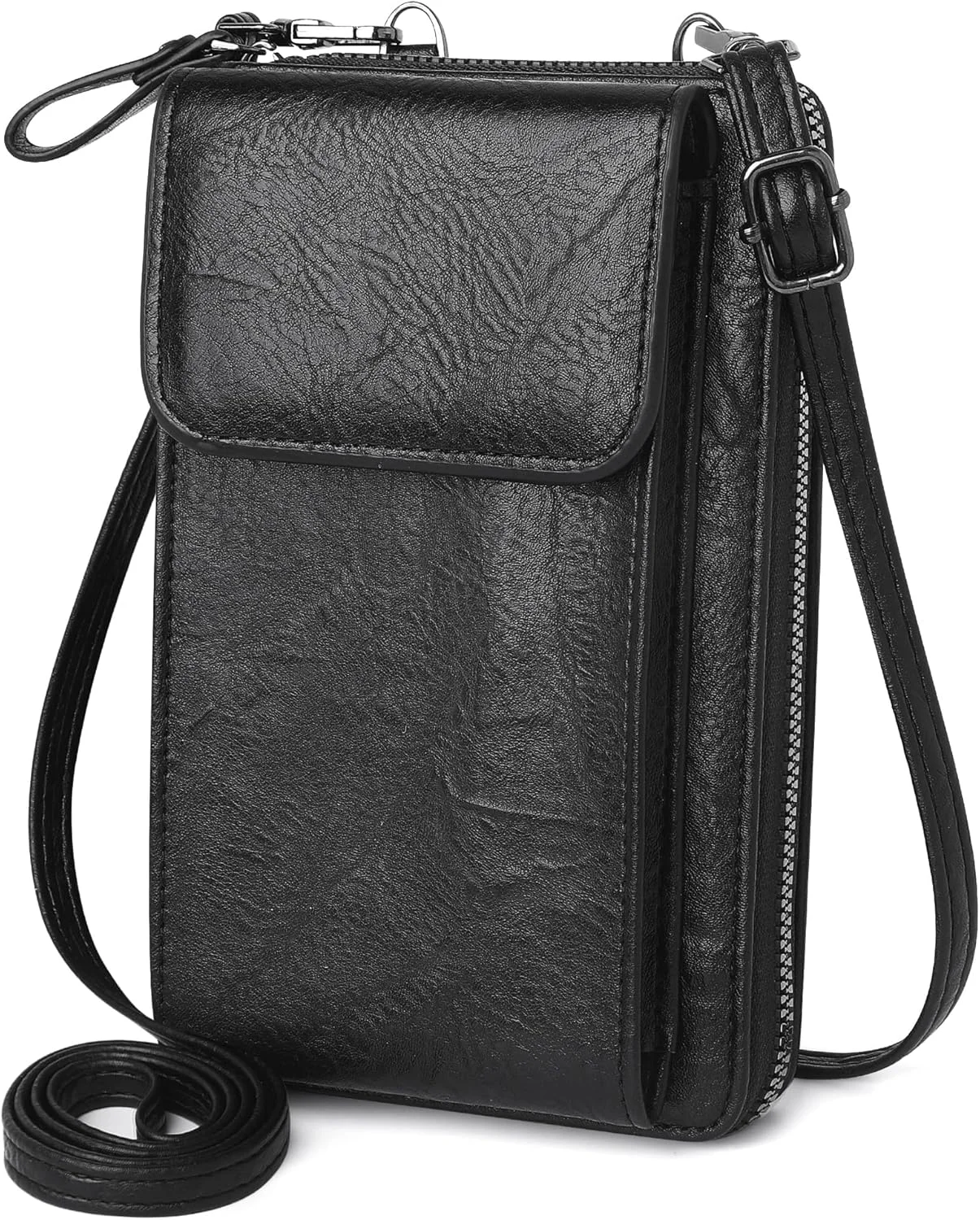 کیف دوشی کوچک چرمی PU، کیف پول موبایل، کیف مچی کارت، کلاچ با جای کارت