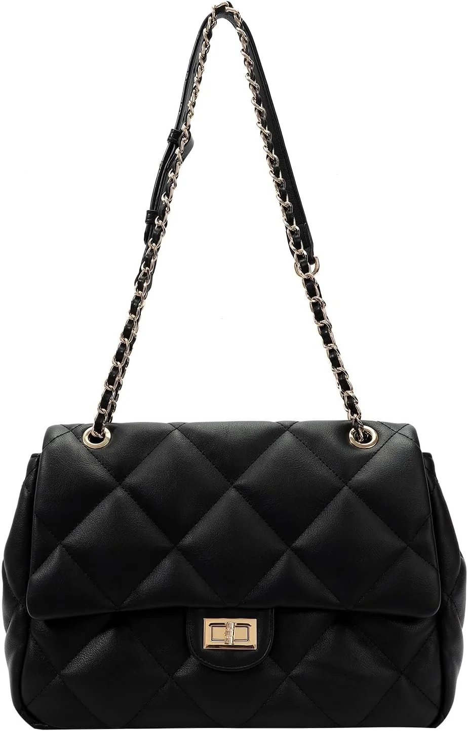 کیف دوشی زنانه چرم مصنوعی مشکی، کیف موبایل، کیف پول، کیف دستی، کیف کارت