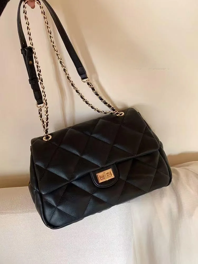 کیف دوشی زنانه چرم مصنوعی مشکی، کیف موبایل، کیف پول، کیف دستی، کیف کارت