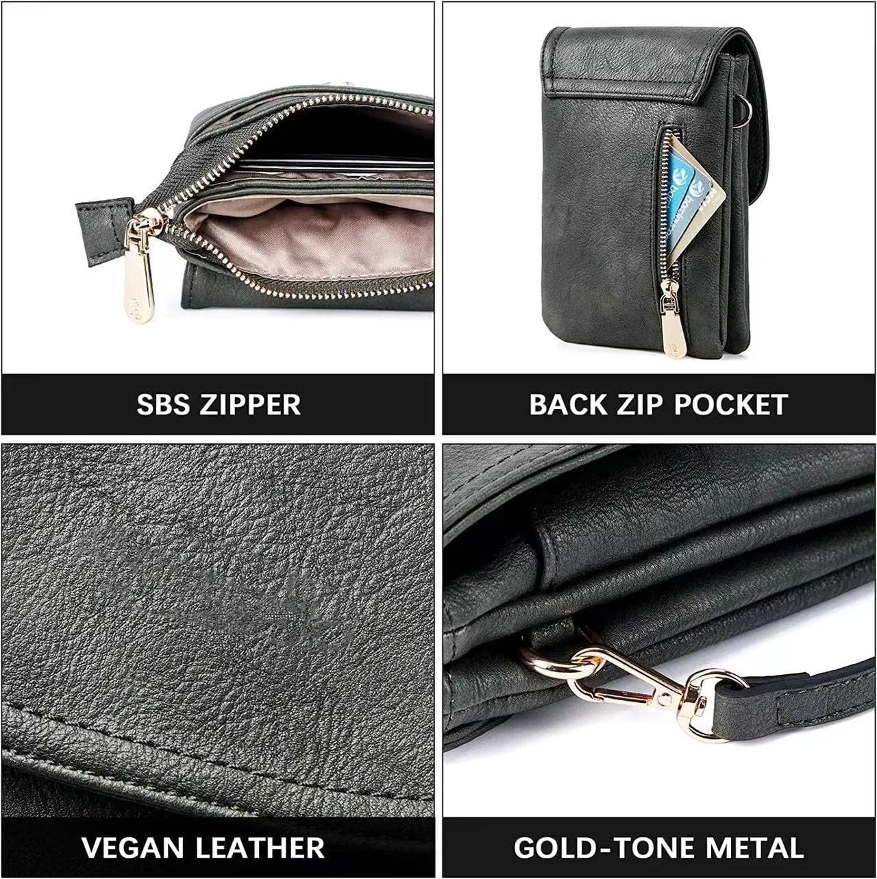 کیف دوشی زنانه، کیف چرمی موبایل با بند قابل تنظیم، طراحی وینتیج، کیف دستی دوشی سبک وزن زنانه