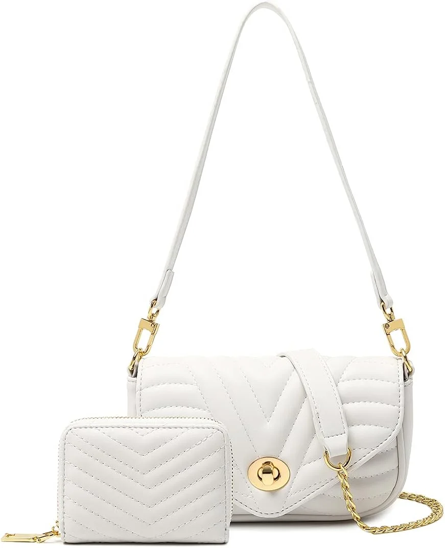 کیف دوشی کوچک زنانه، کیف دستی کلاچ کلاسیک یکپارچهسازی با سیستمعامل با بسته شدن زیپ (مشکی)