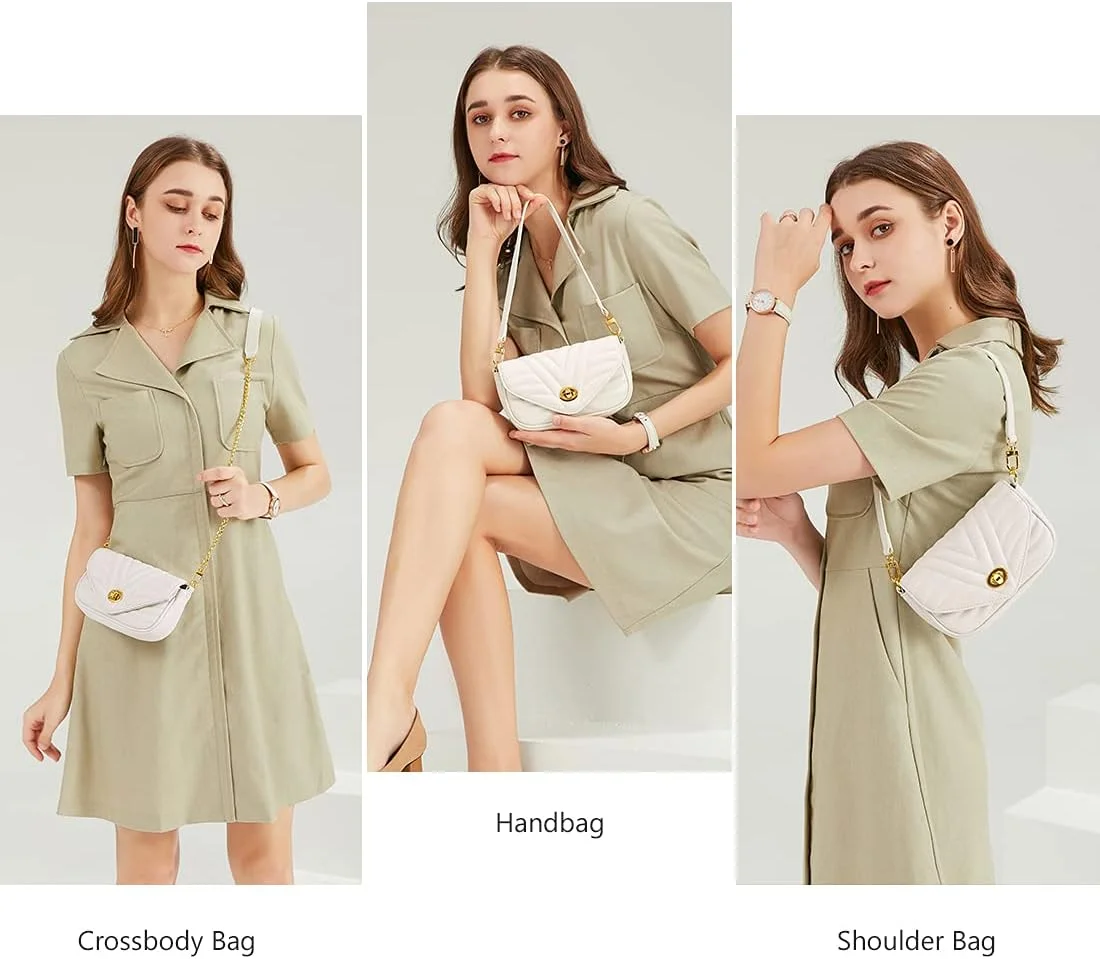 کیف دوشی کوچک زنانه، کیف دستی کلاچ کلاسیک یکپارچهسازی با سیستمعامل با بسته شدن زیپ (مشکی)