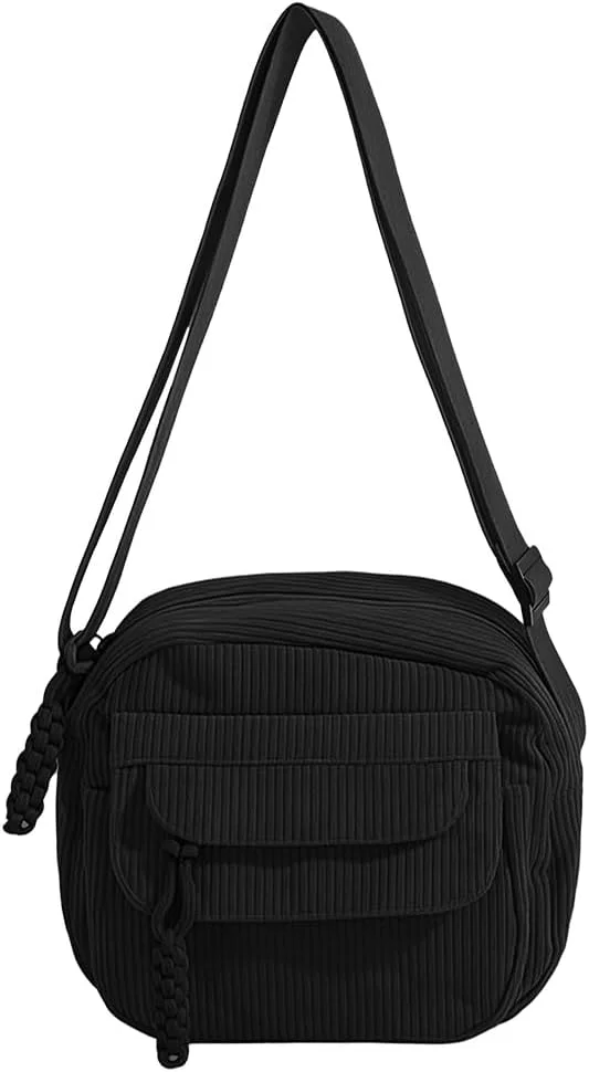 کیف دوشی کوچک و زیبای مخملی HASTHIP® برای زنان، کیف دستی کوچک، کیف پول موبایل با بند قابل تنظیم، کیف مسنجر سبک وزن مسافرتی