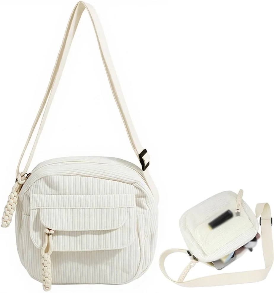 کیف دوشی کوچک و زیبای مخملی HASTHIP® برای زنان، کیف دستی شیک، کیف پیام رسان کوچک و سبک با بند قابل تنظیم، کیف پول تلفن مسافرتی