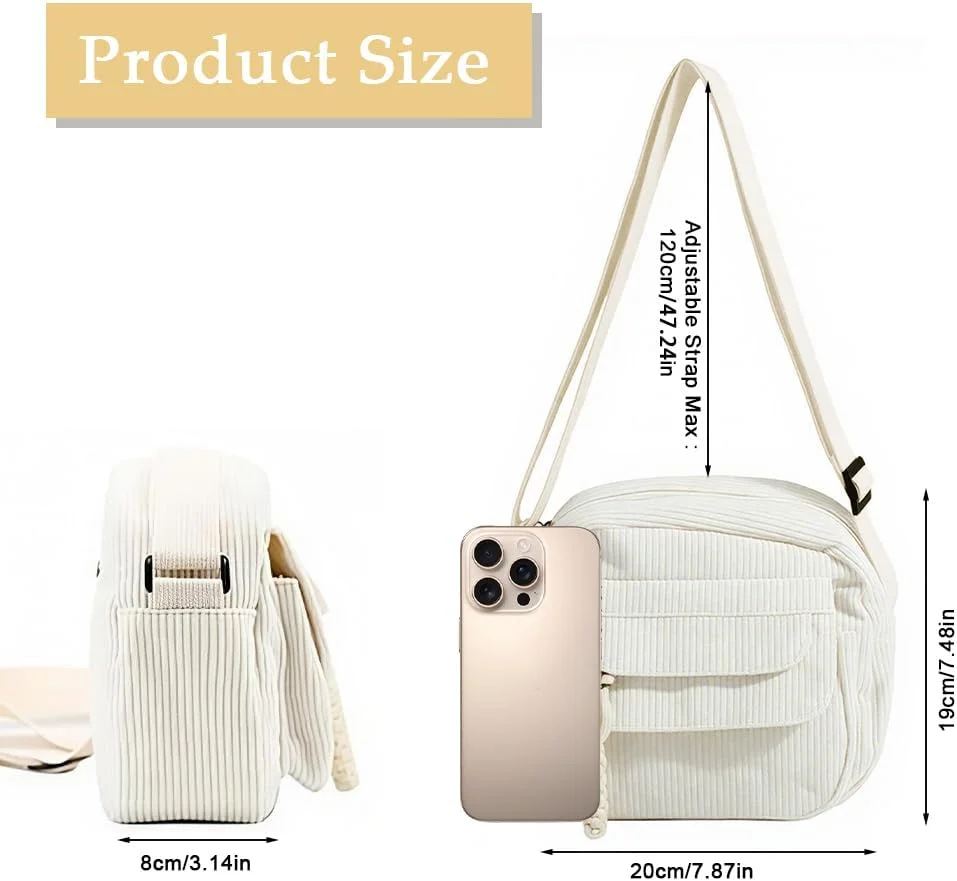 کیف دوشی کوچک و زیبای مخملی HASTHIP® برای زنان، کیف دستی شیک، کیف پیام رسان کوچک و سبک با بند قابل تنظیم، کیف پول تلفن مسافرتی