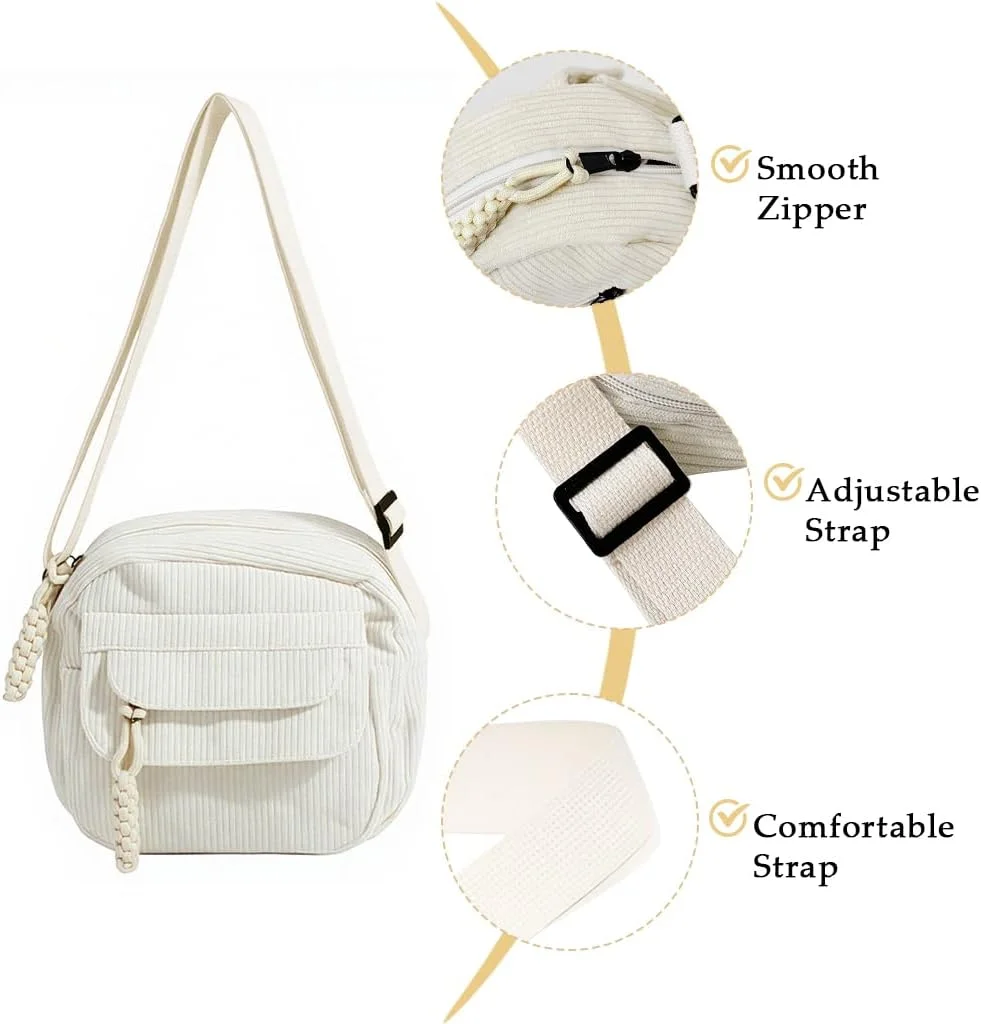 کیف دوشی کوچک و زیبای مخملی HASTHIP® برای زنان، کیف دستی شیک، کیف پیام رسان کوچک و سبک با بند قابل تنظیم، کیف پول تلفن مسافرتی